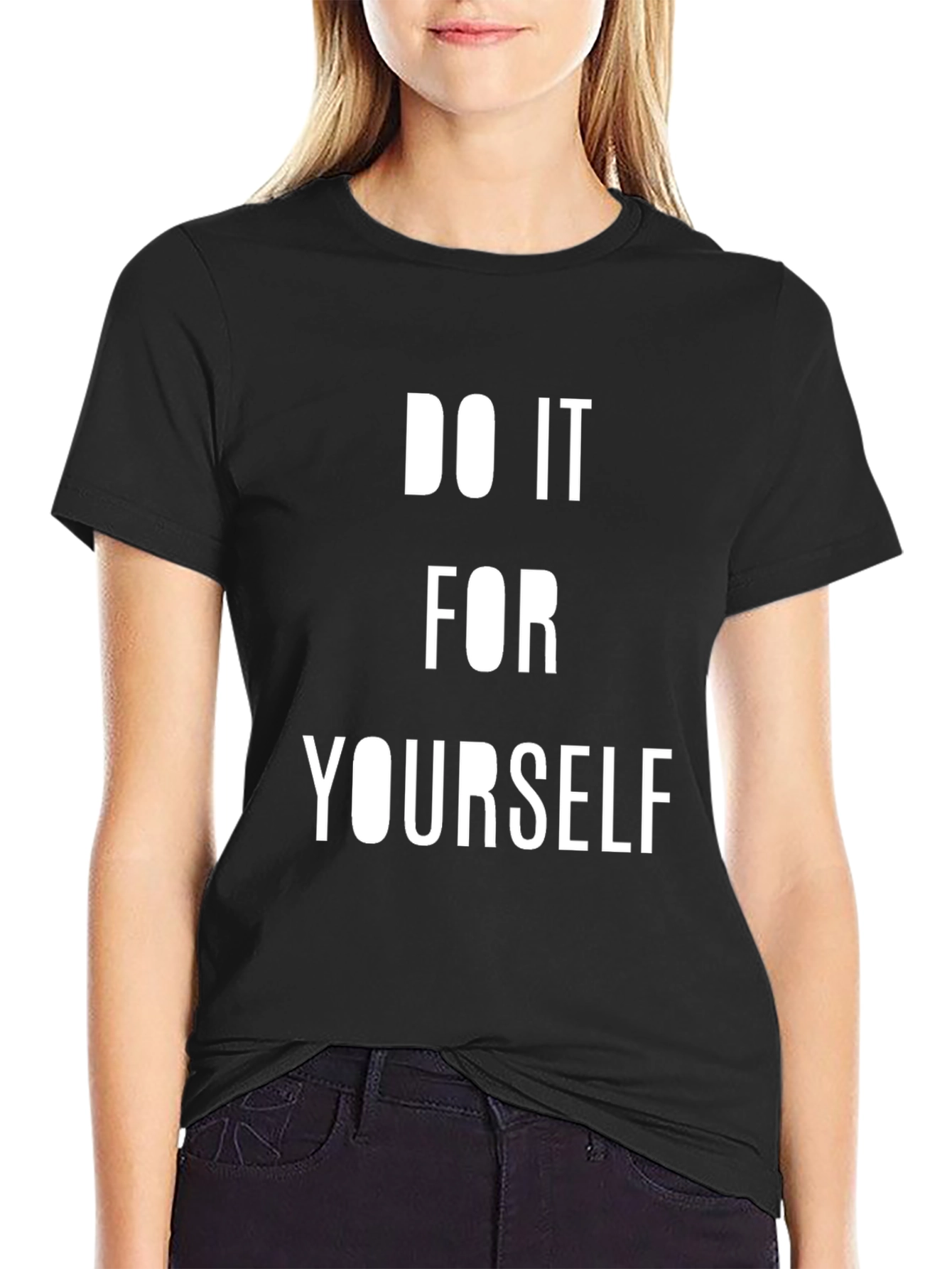 Motivational Black T-Shirt: Do It For Yourself