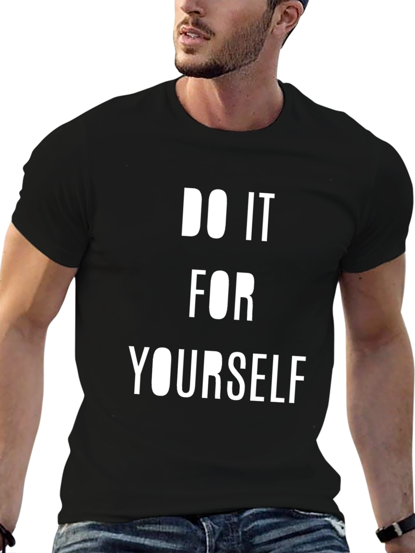 Motivational Black T-Shirt: Do It For Yourself