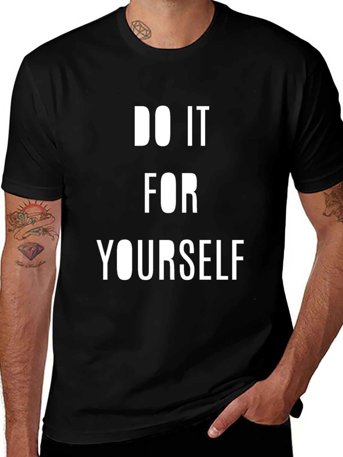 Motivational Black T-Shirt: Do It For Yourself