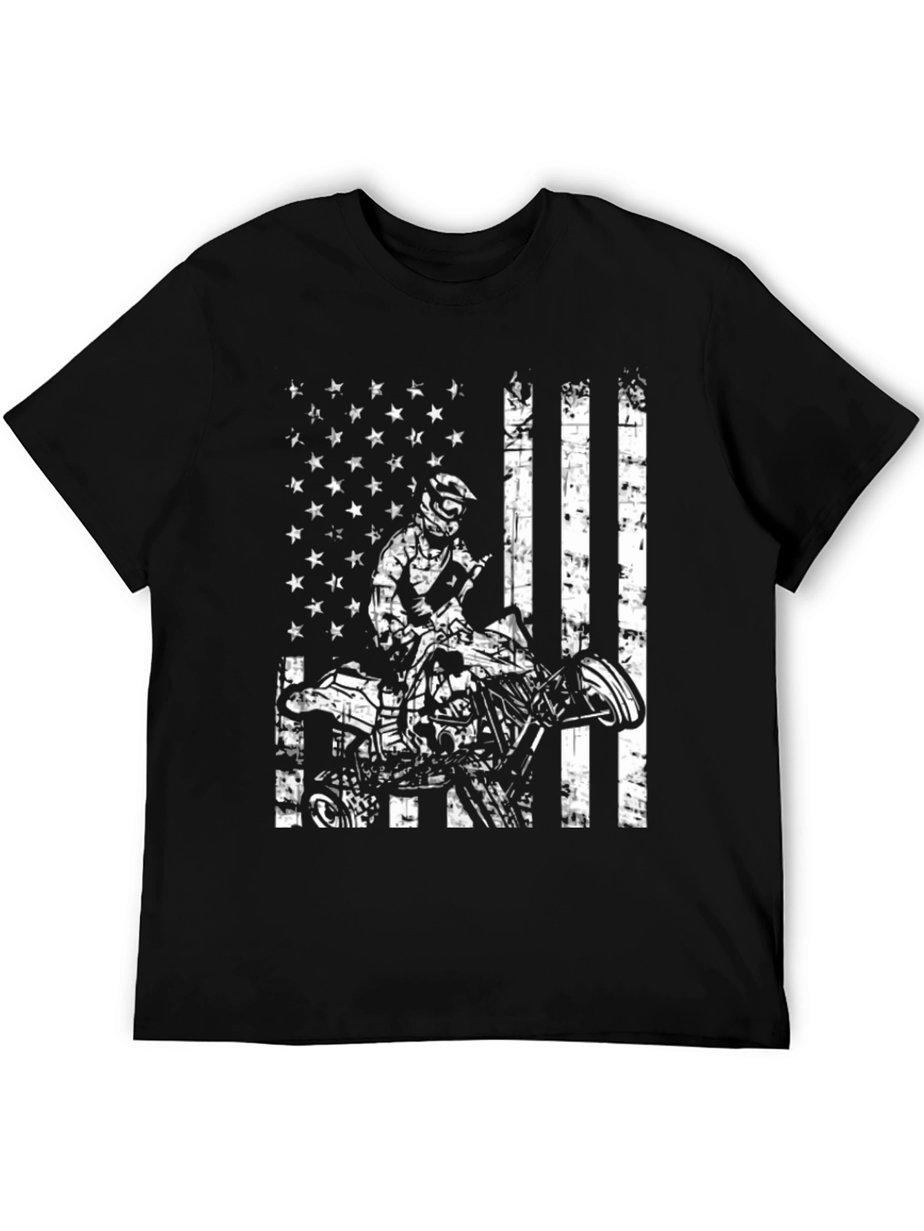 ATV Rider American Flag Graphic Tee