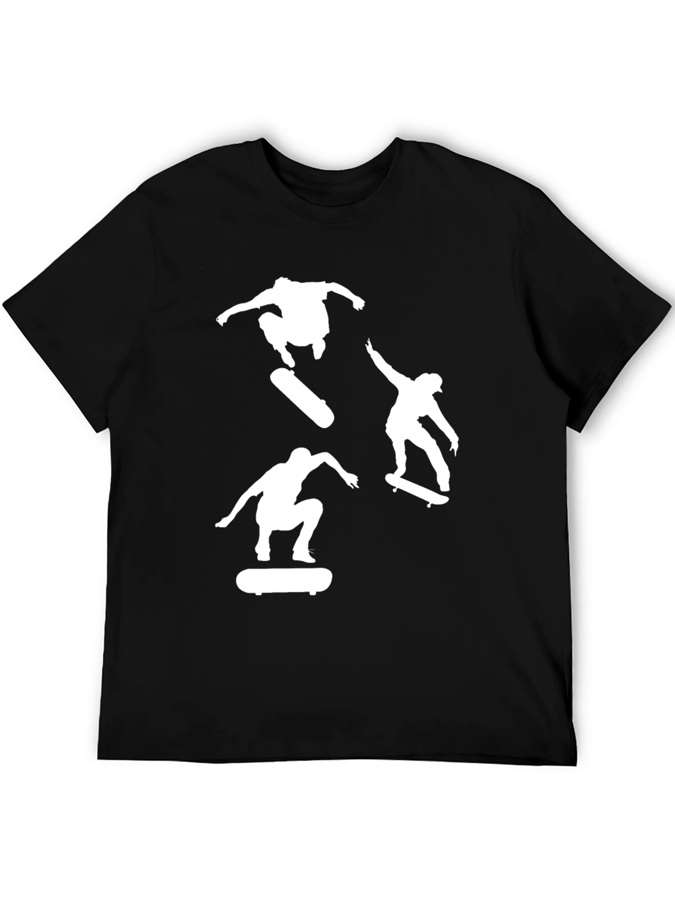 Skater Silhouette Tee - Black Graphic T-Shirt