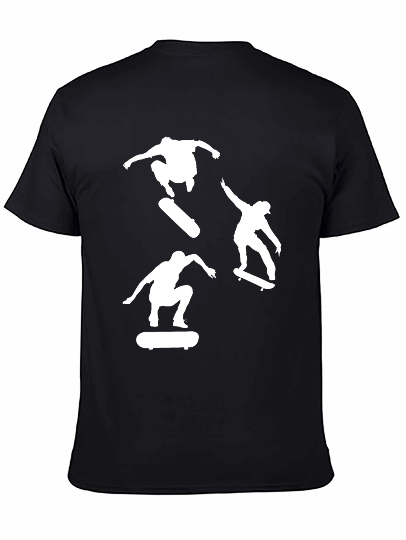 Skater Silhouette Tee - Black Graphic T-Shirt