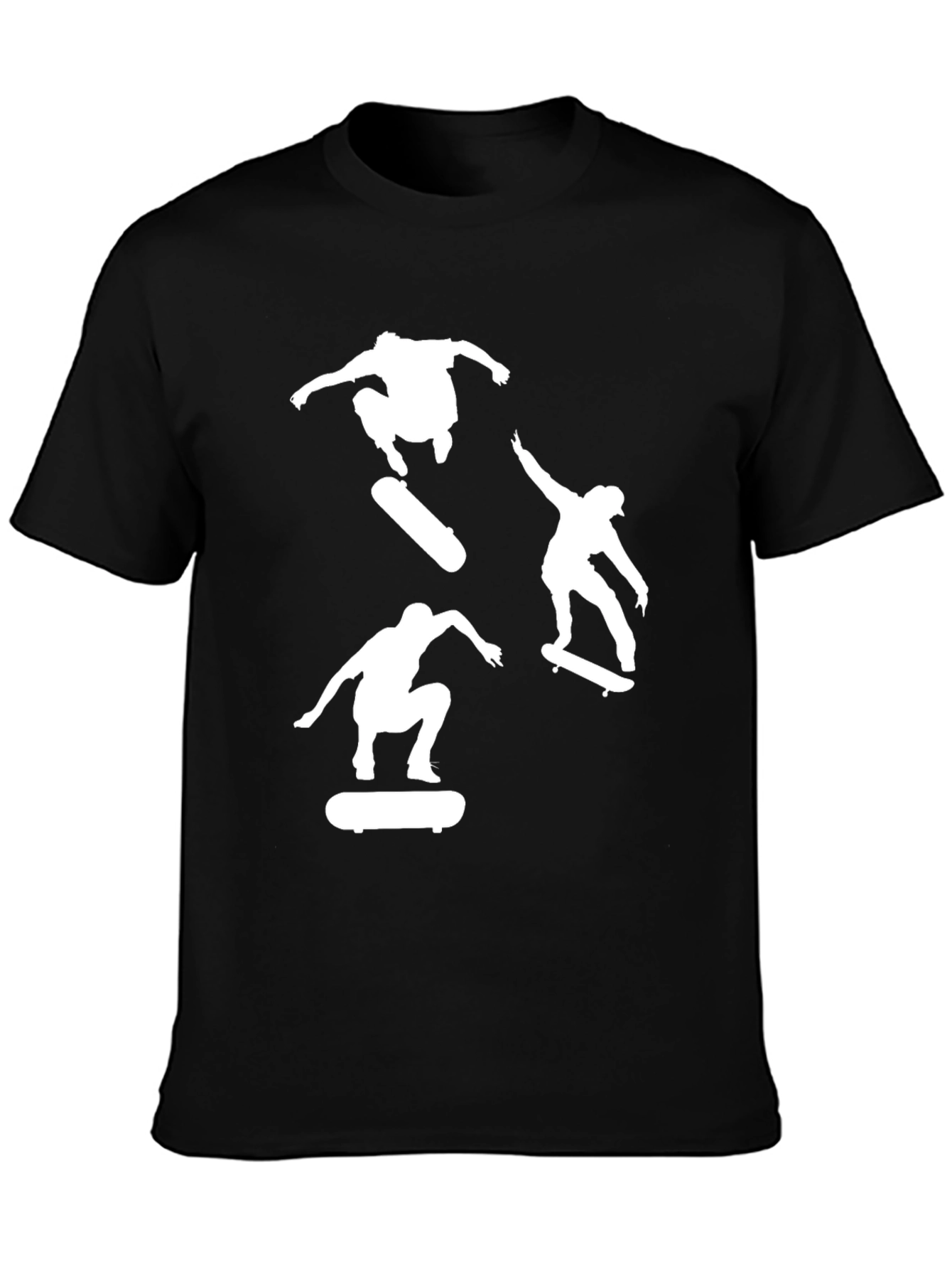 Skater Silhouette Tee - Black Graphic T-Shirt