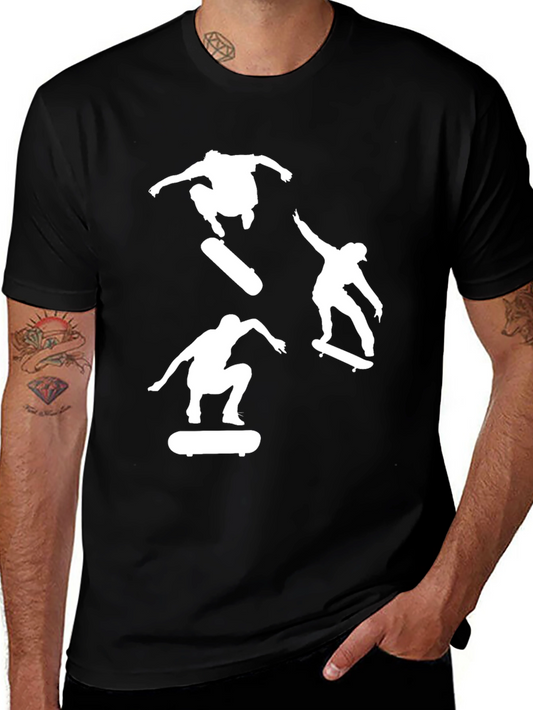 Skater Silhouette Tee - Black Graphic T-Shirt