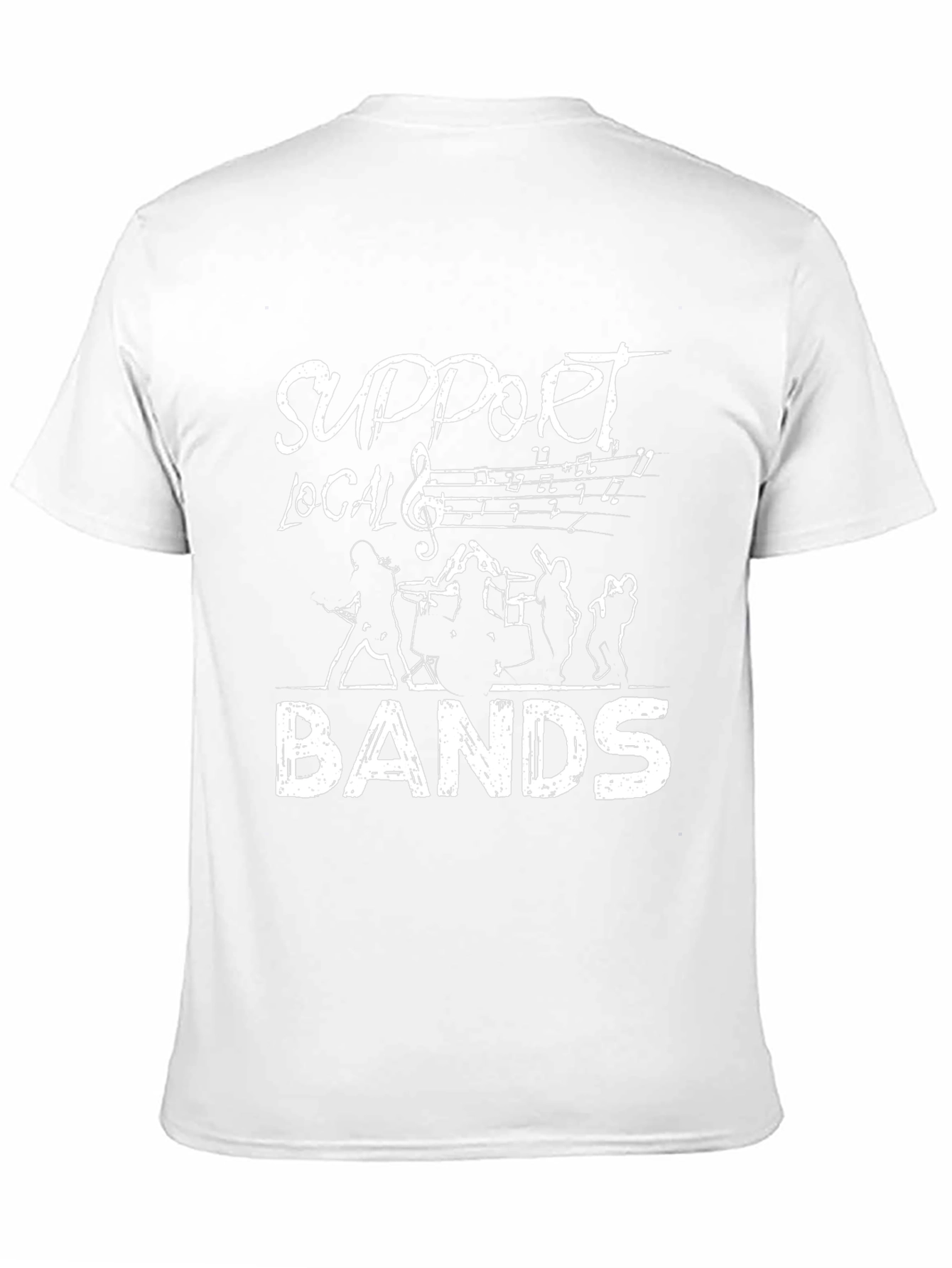 Support Local Bands Black Graphic Tee
