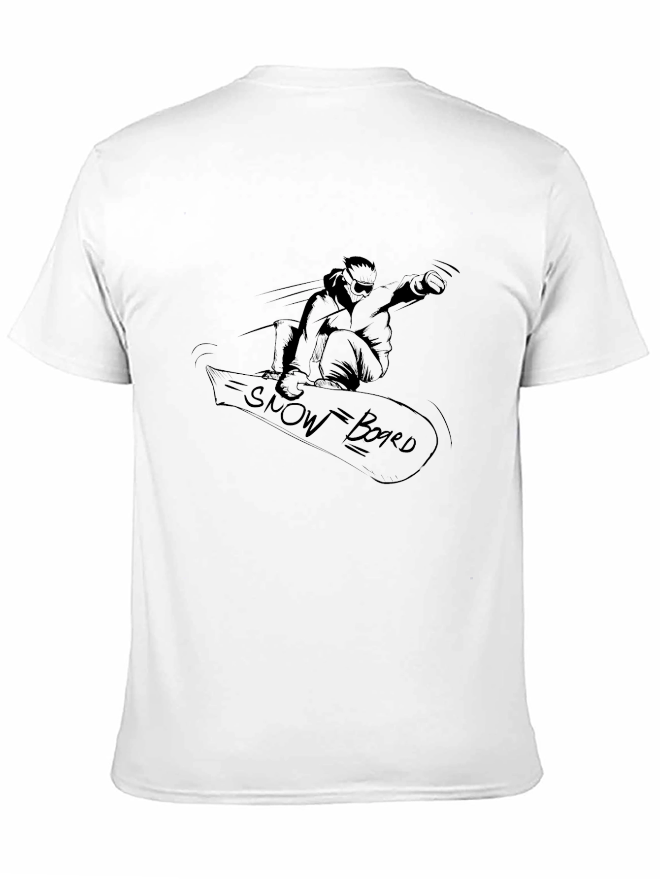 Cool Snowboard Graphic Tee - Black