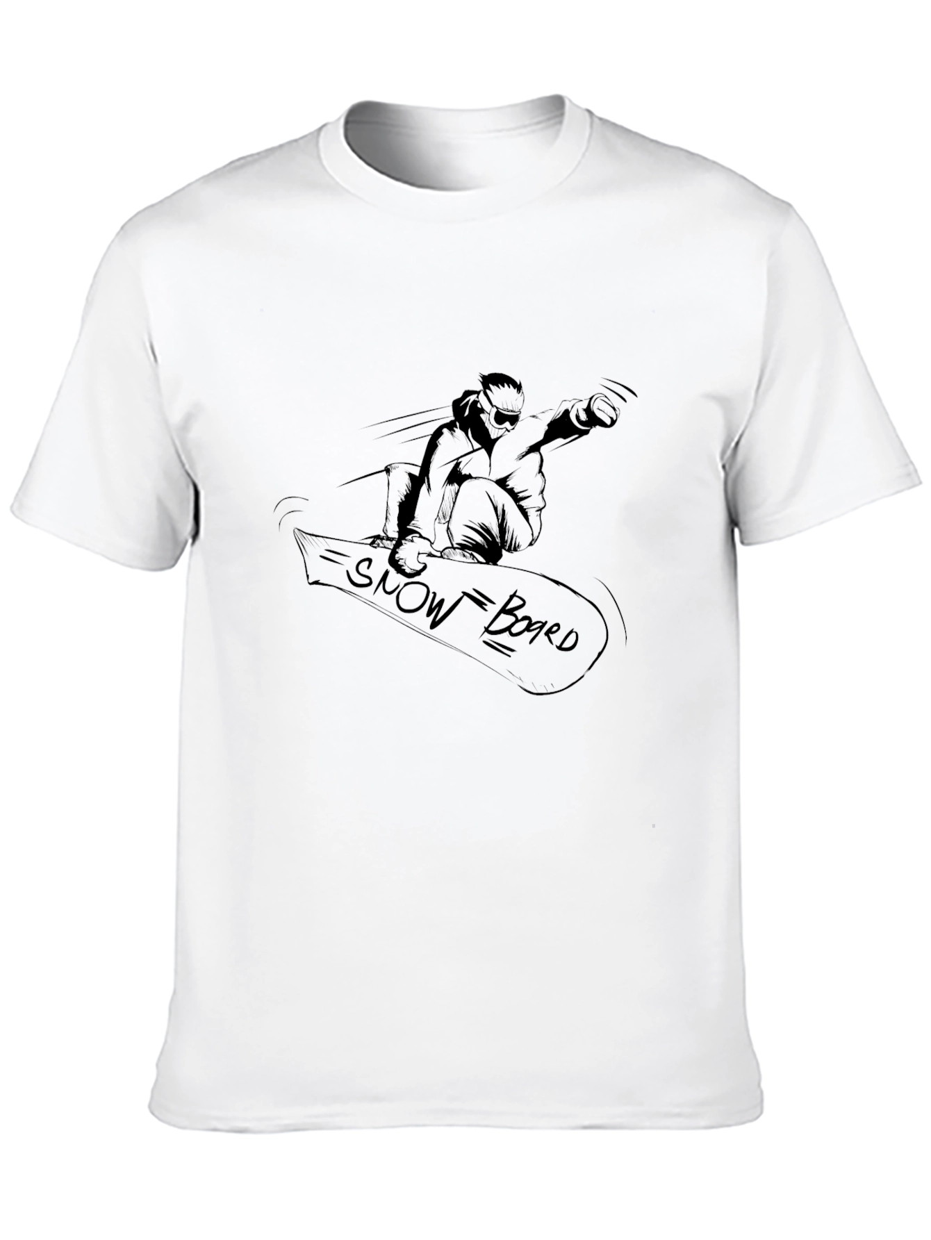Cool Snowboard Graphic Tee - Black