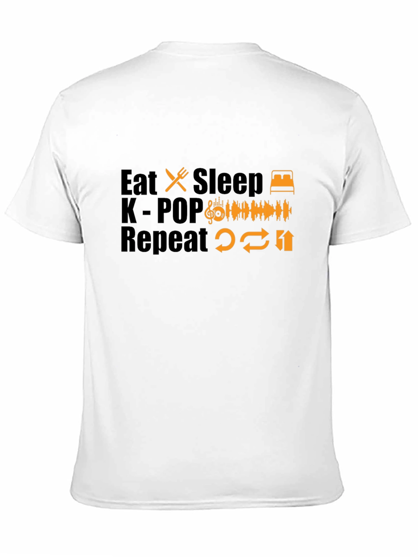 Eat Sleep K-POP Repeat Black T-Shirt