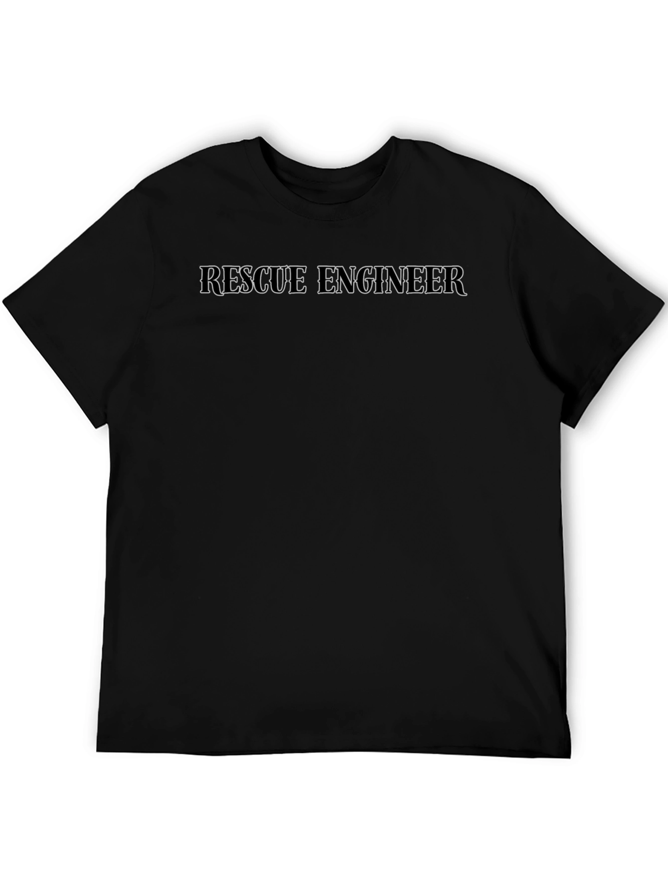 Rescue Engineer T-Shirt - Black Crew Neck Tee