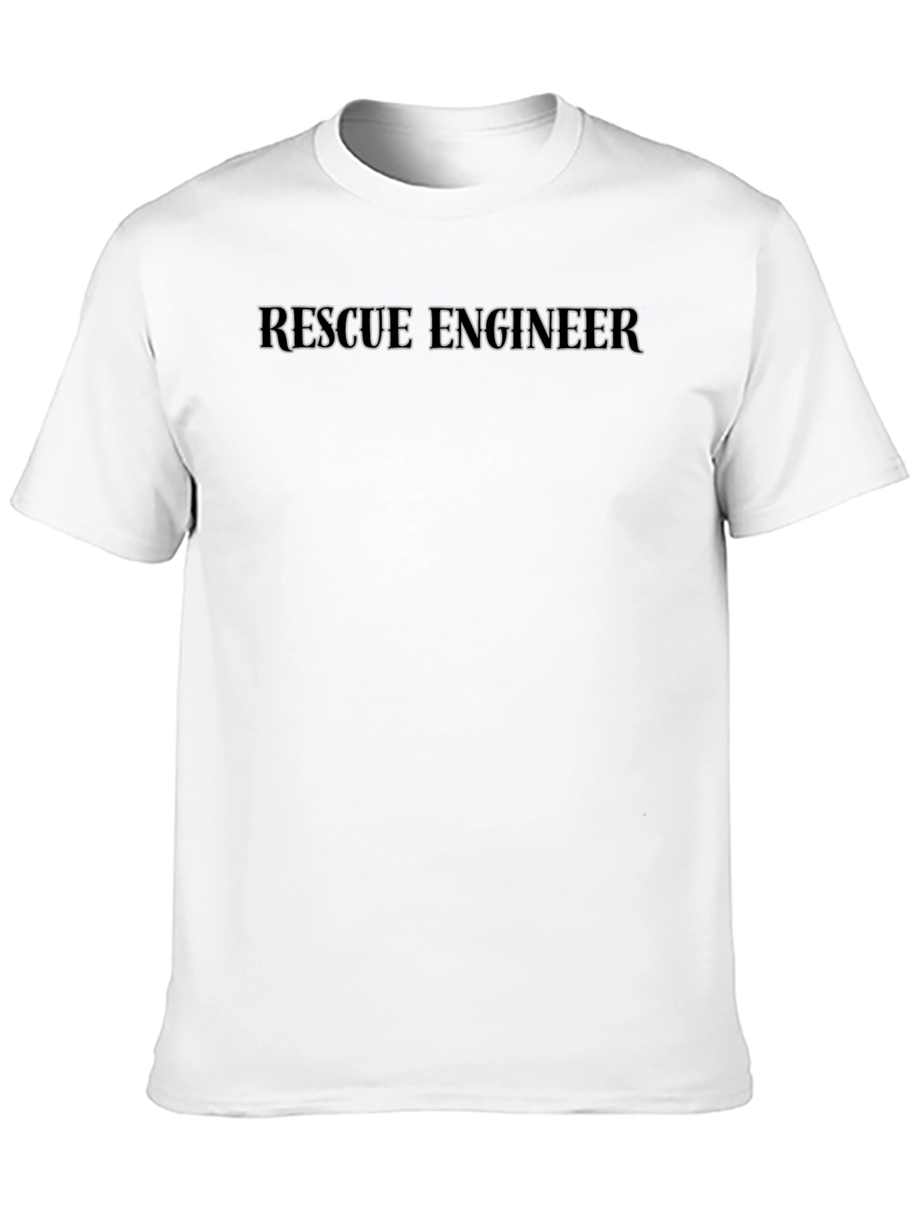 Rescue Engineer T-Shirt - Black Crew Neck Tee