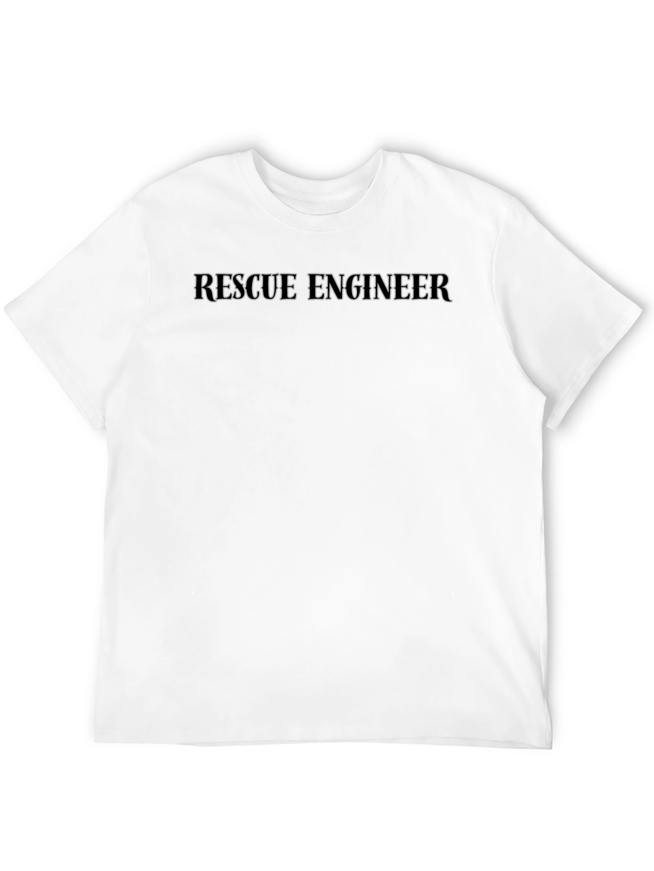 Rescue Engineer T-Shirt - Black Crew Neck Tee