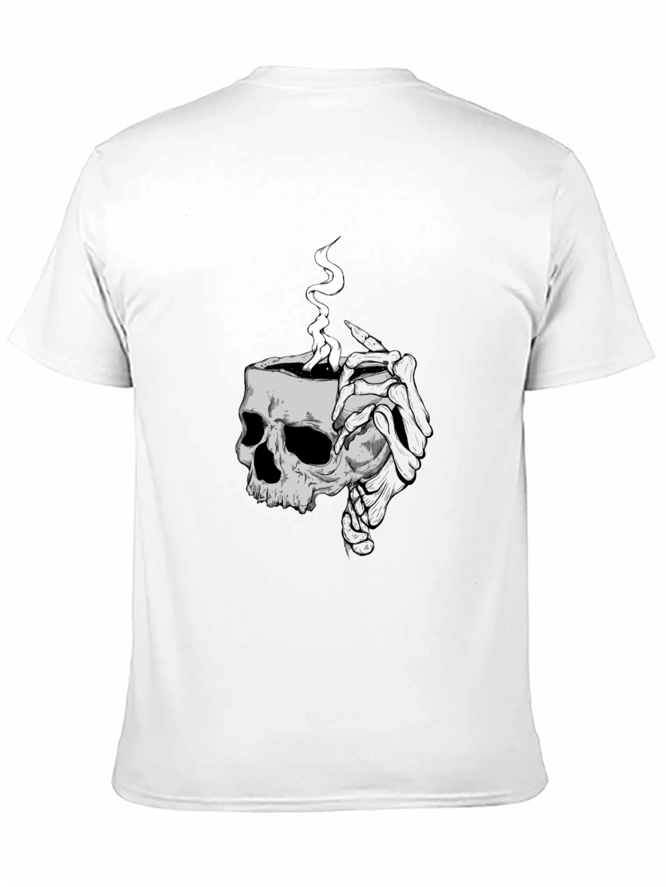 Skull Coffee T-Shirt - Grim Reaper Style