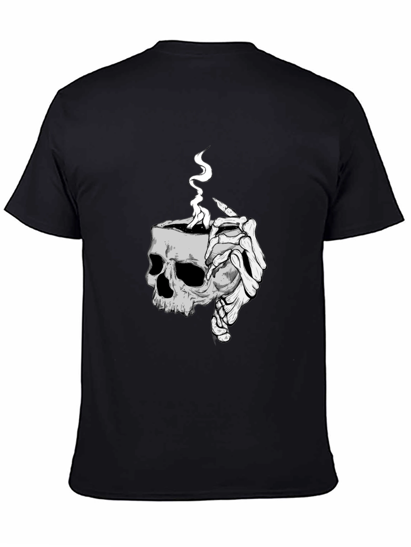 Skull Coffee T-Shirt - Grim Reaper Style