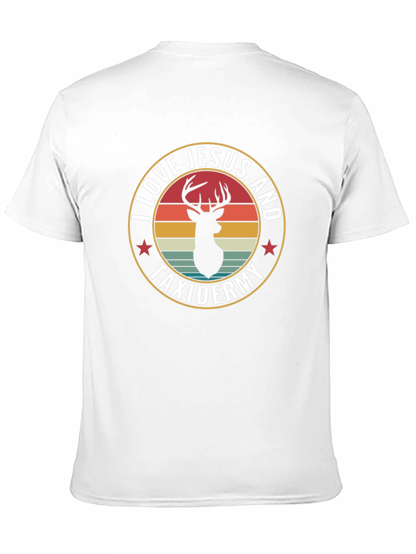 I Love Jesus and Taxidermy Deer Graphic T-Shirt