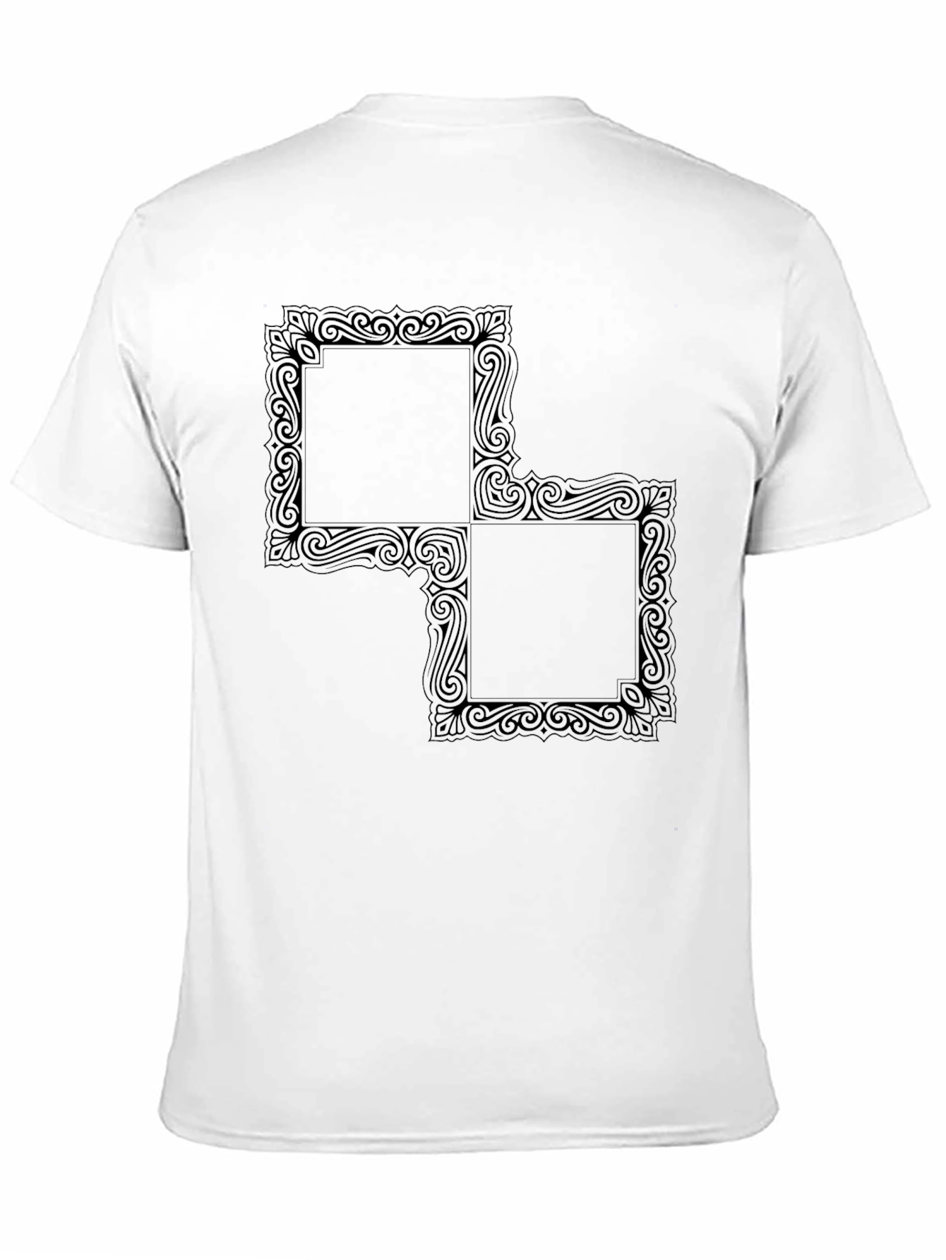 Abstract Framed Squares Black T-Shirt