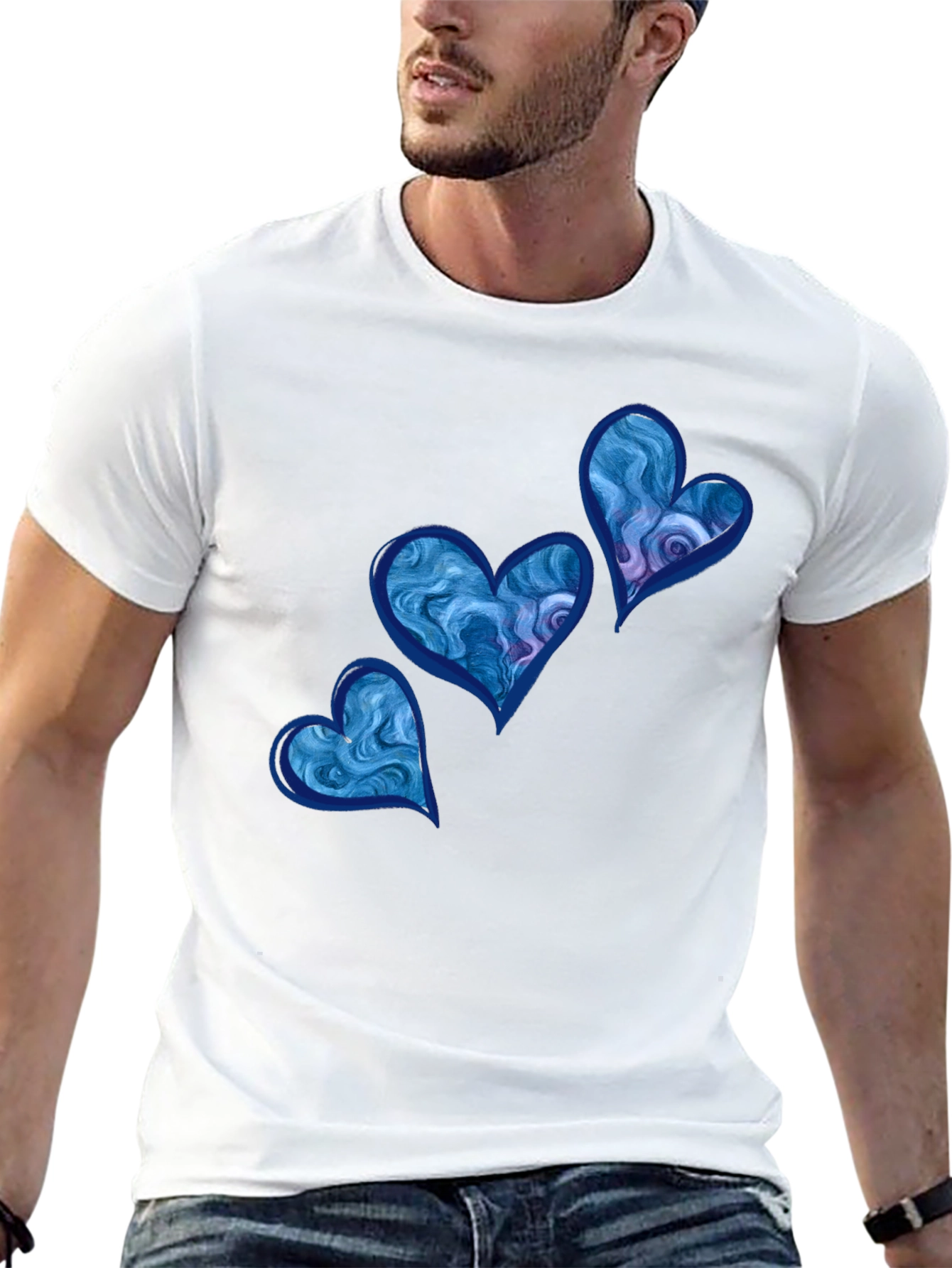 Blue Heart Graphic T-Shirt