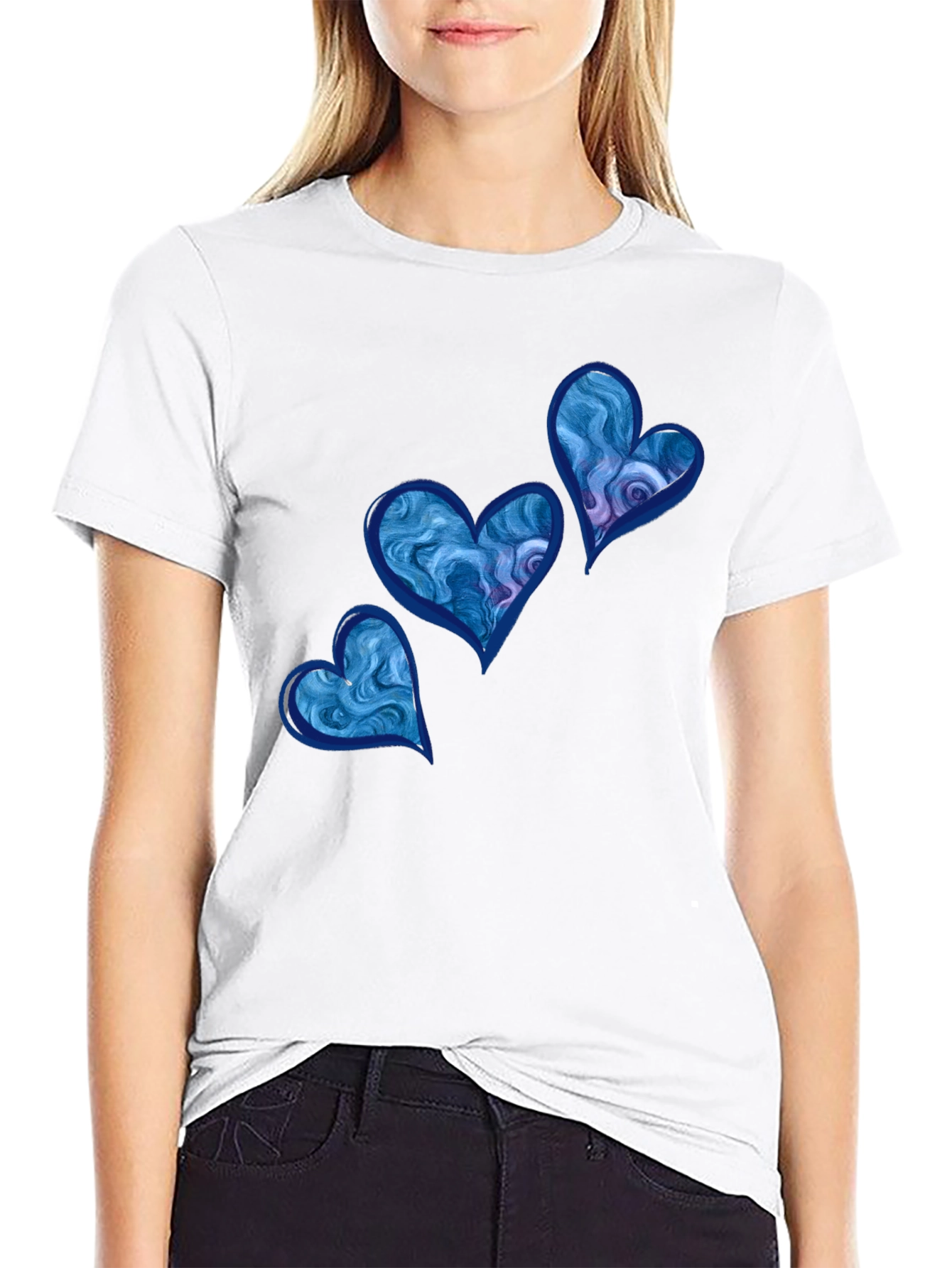 Blue Heart Graphic T-Shirt