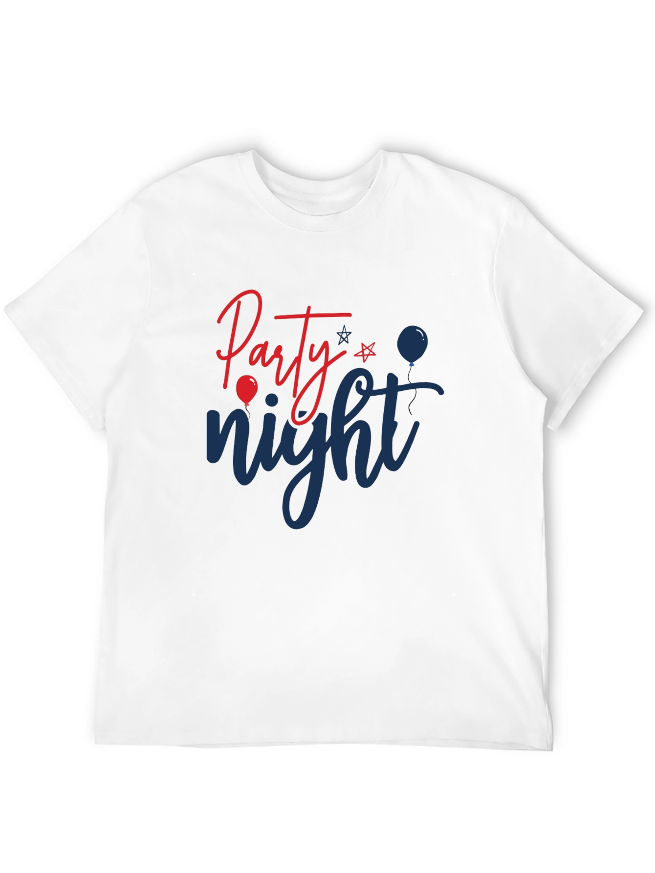 Party Night Graphic Tee - Black Cotton Blend