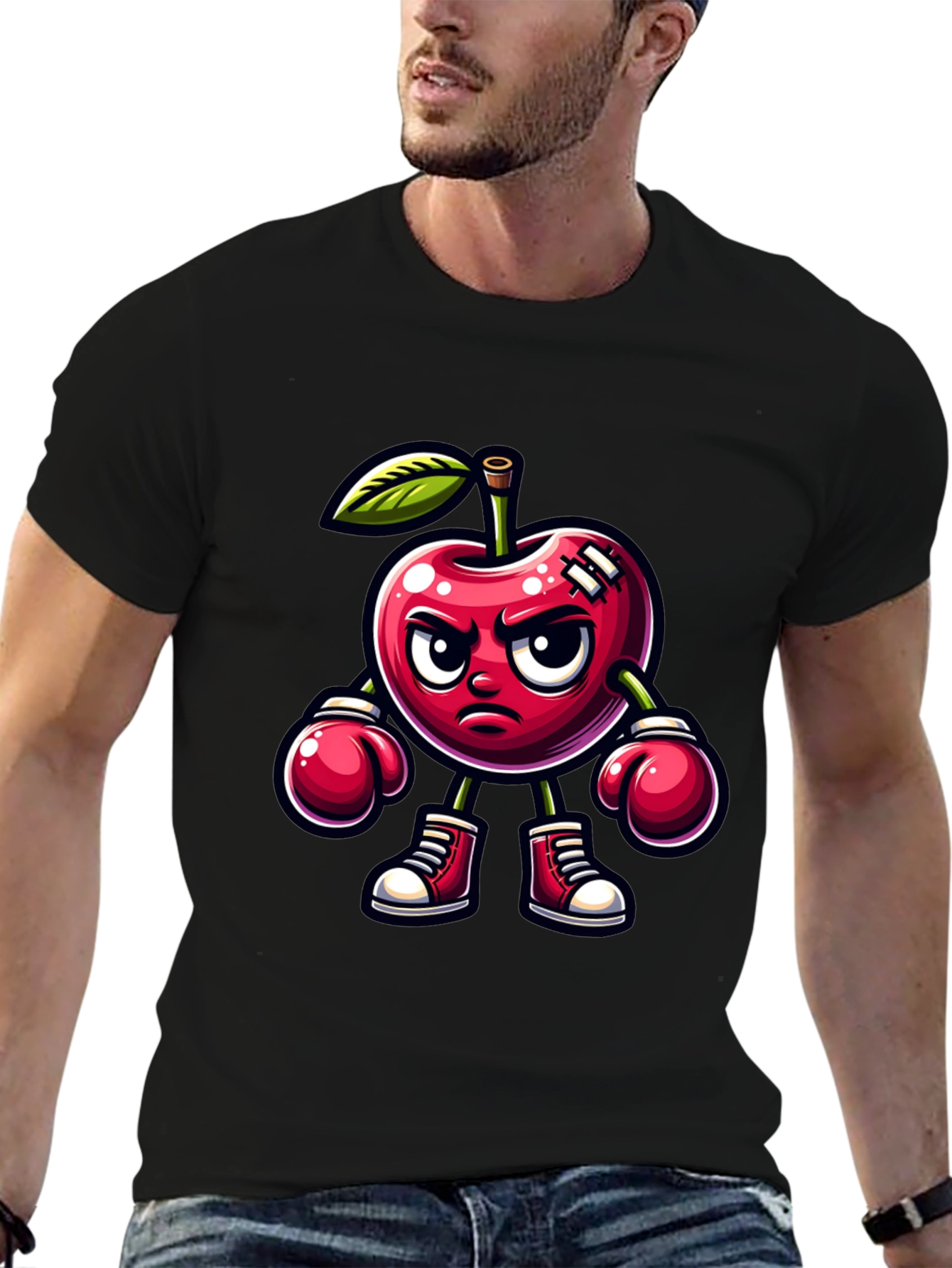 Cherry Boxer Graphic Tee - Punchy Style