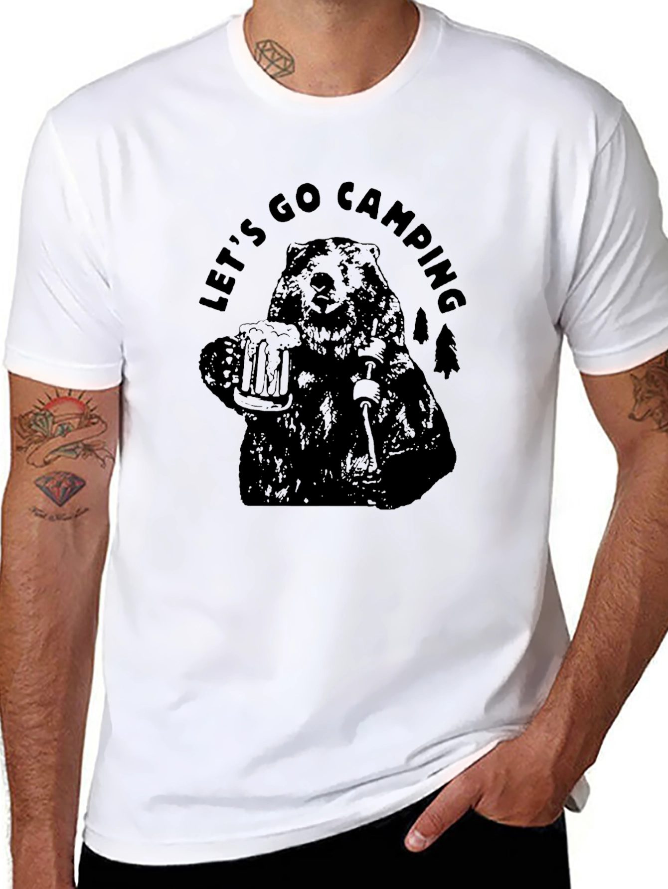 Lets Go Camping Bear T-Shirt