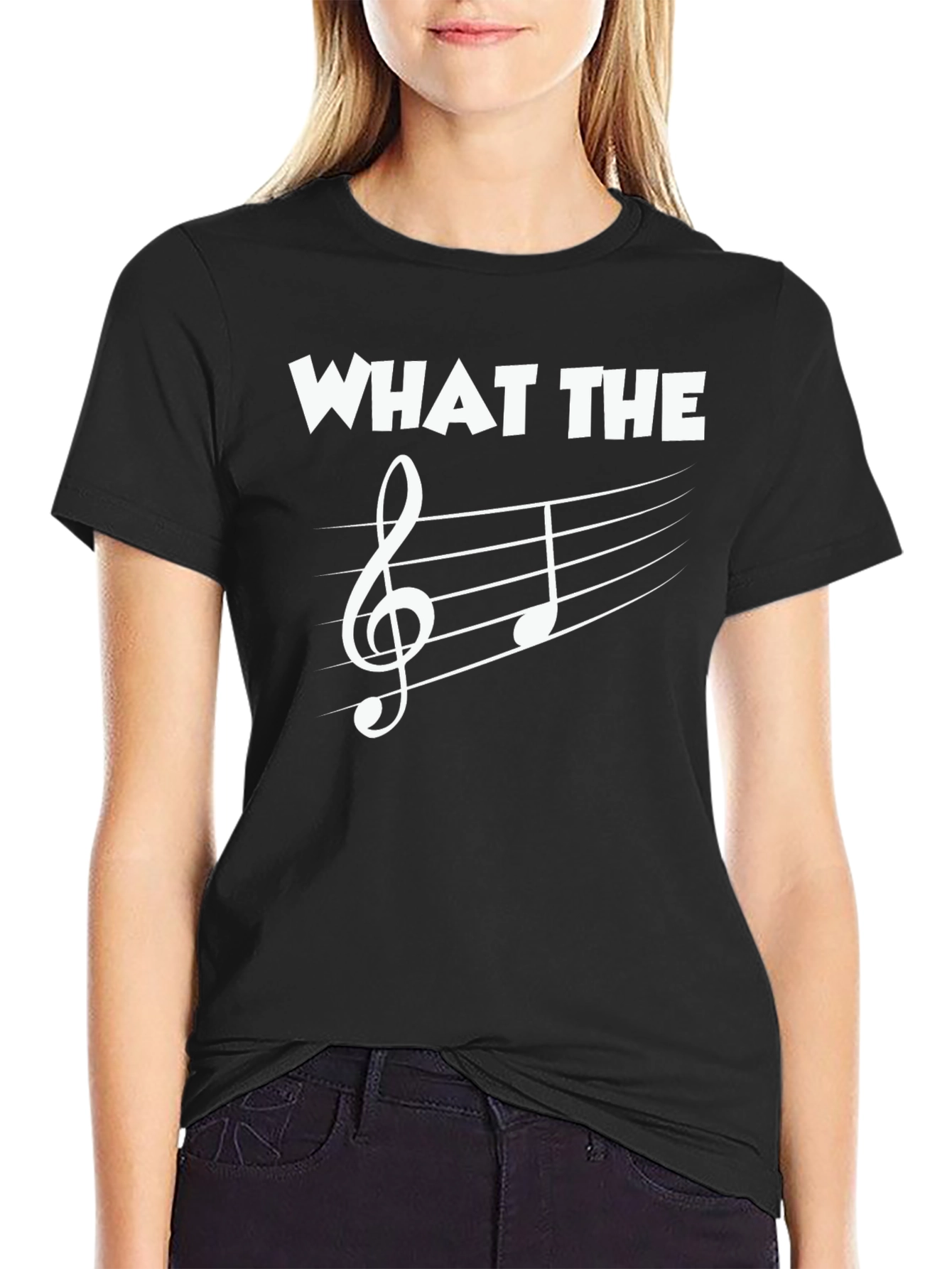 Music Pun T-Shirt: What The F Clef Note Tee