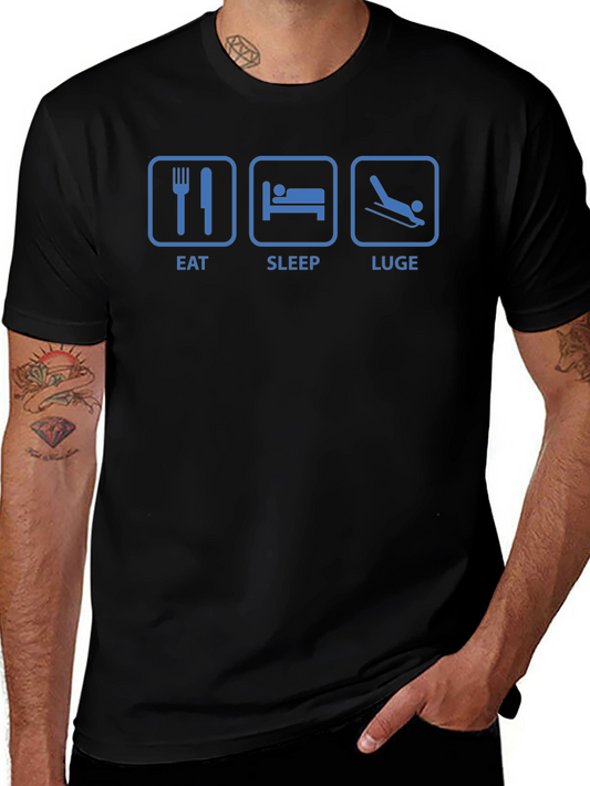 Eat Sleep Luge T-Shirt - Funny Sports Tee