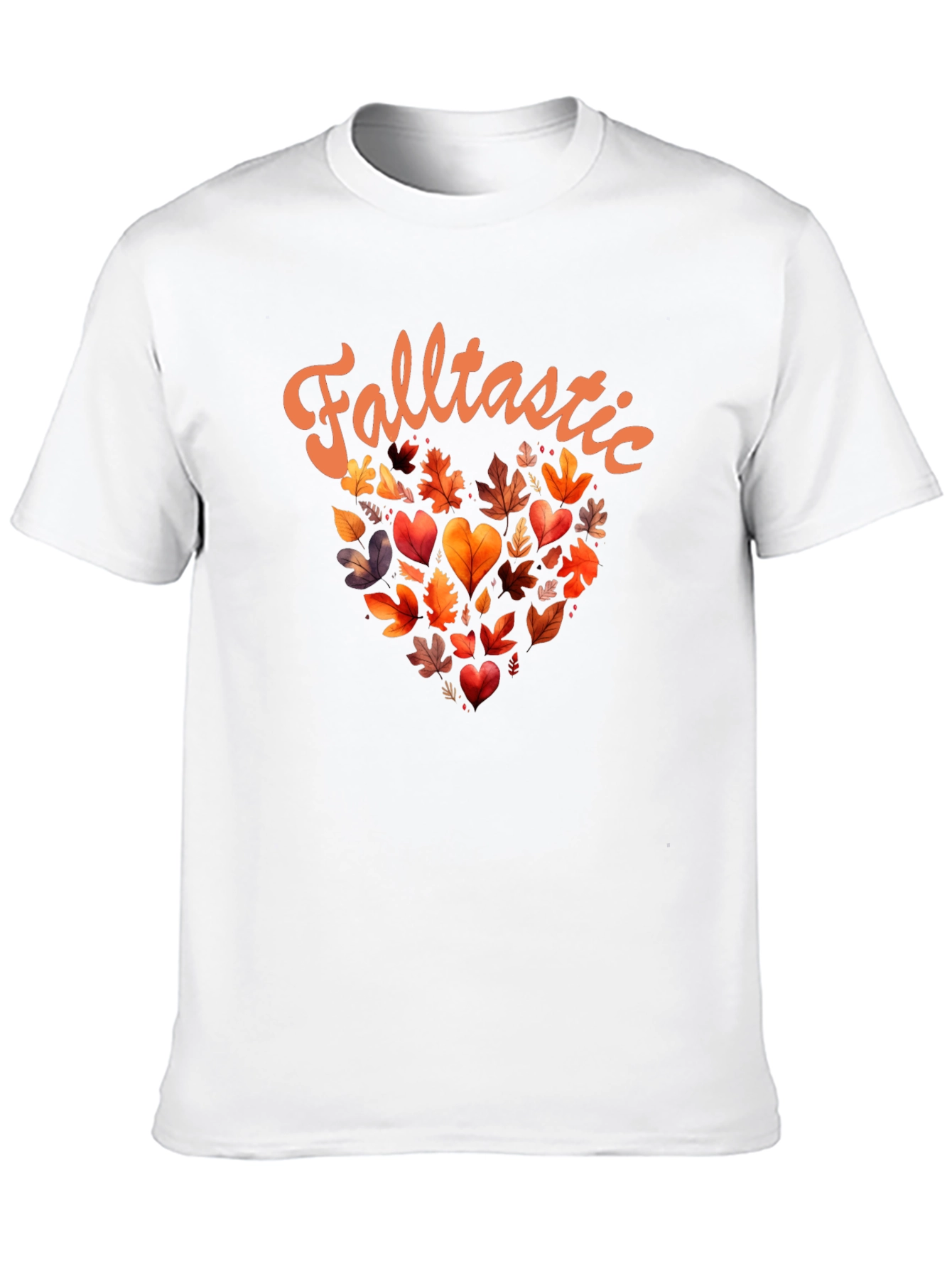 Falltastic Autumn Leaves Heart Graphic Tee