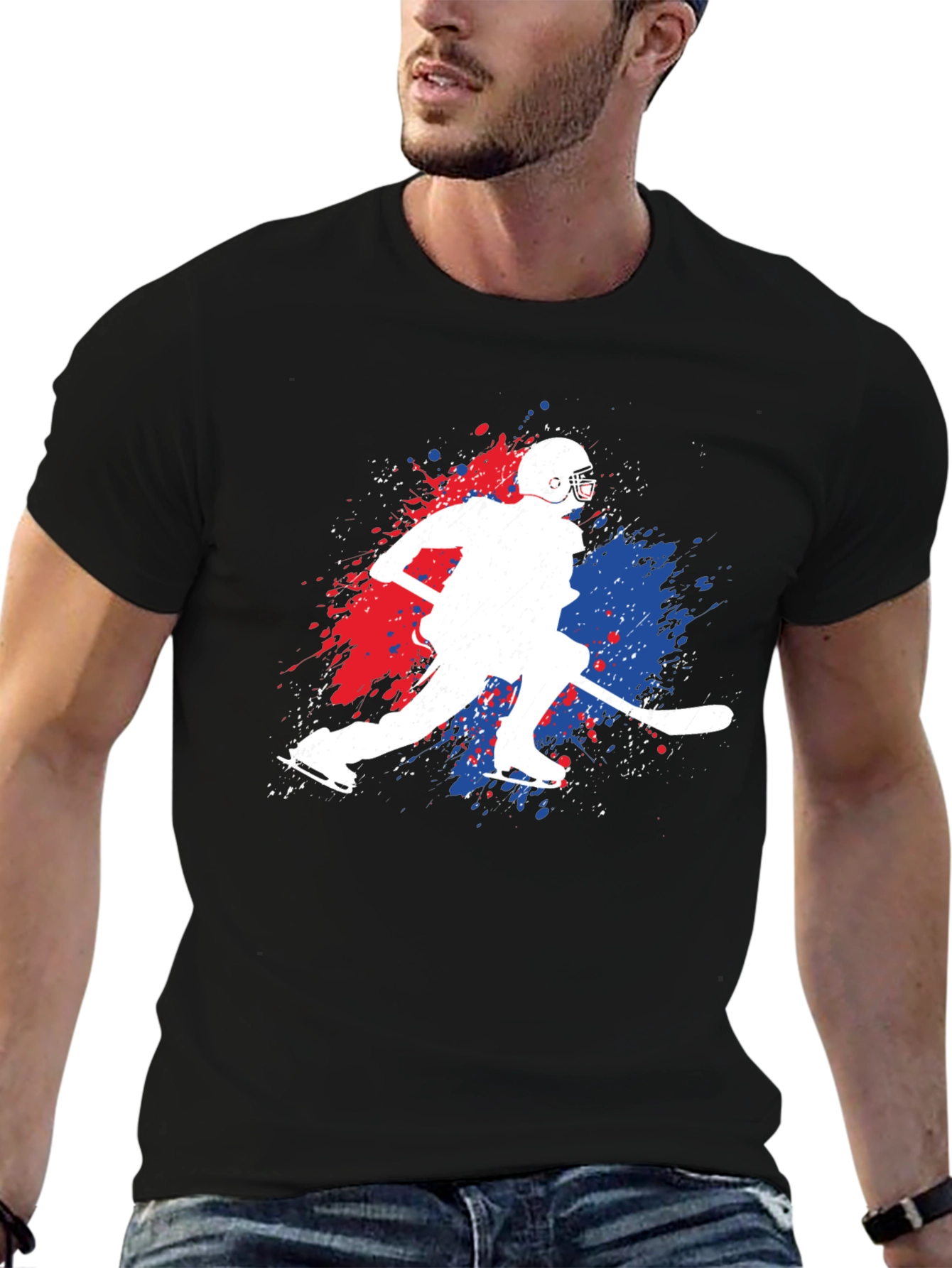 Hockey Player Graphic Tee
