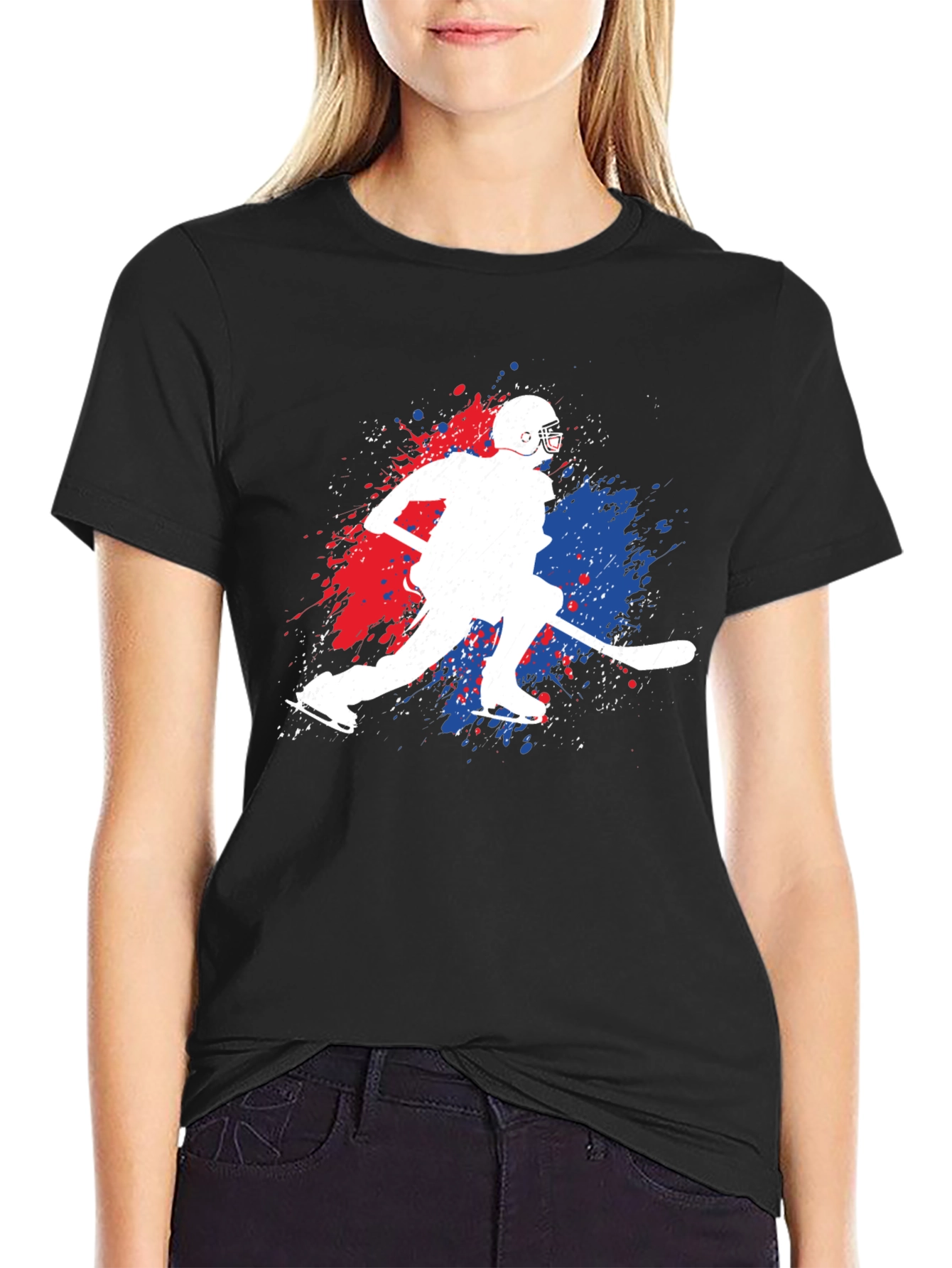 Hockey Player Graphic Tee