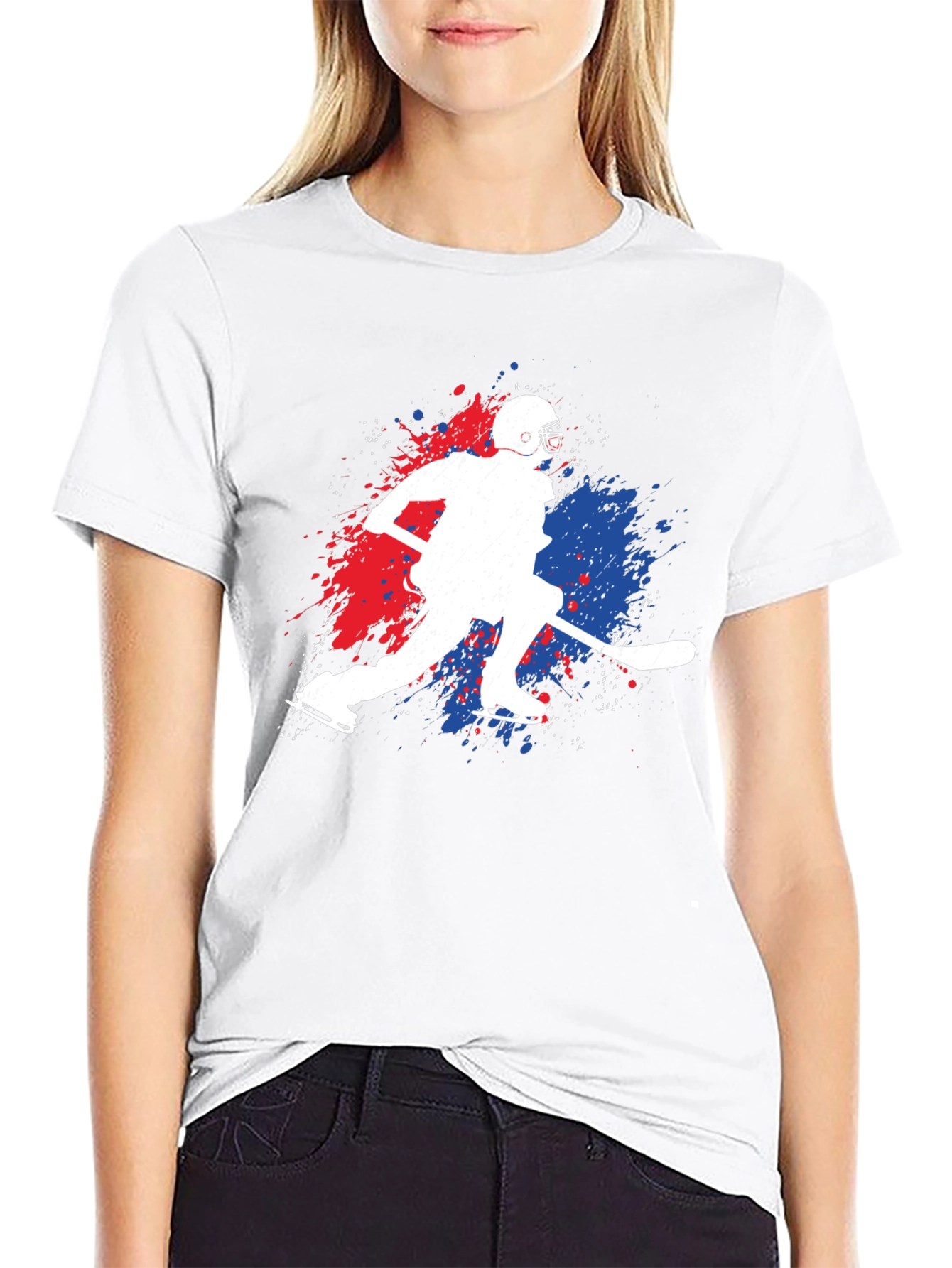Hockey Player Graphic Tee