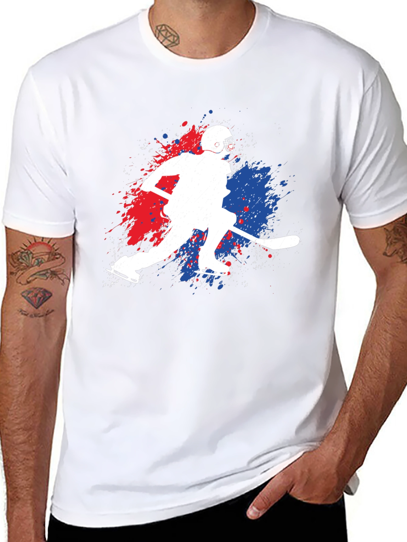 Hockey Player Graphic Tee
