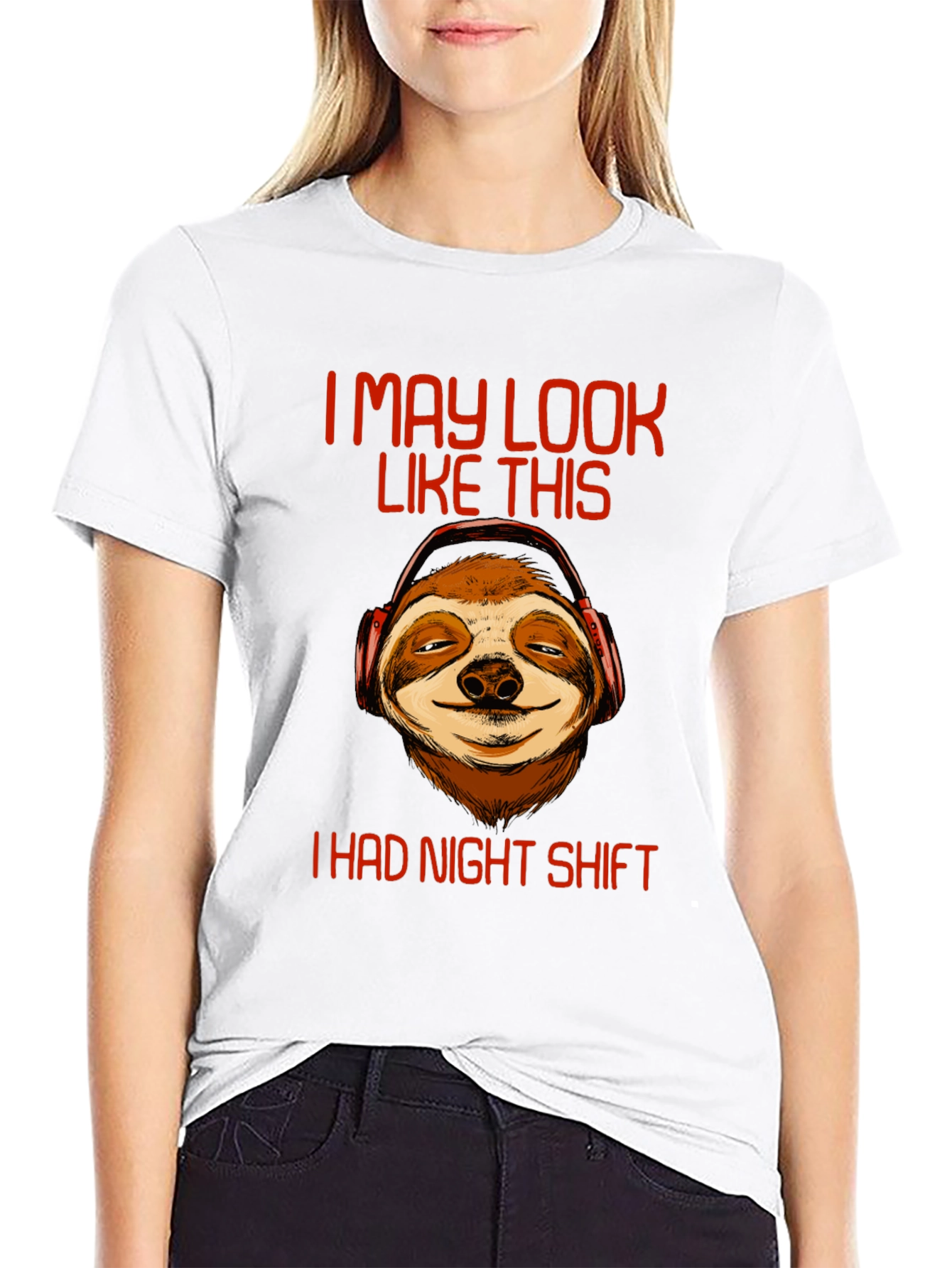 Night Shift Sloth T-Shirt - Funny Graphic Tee