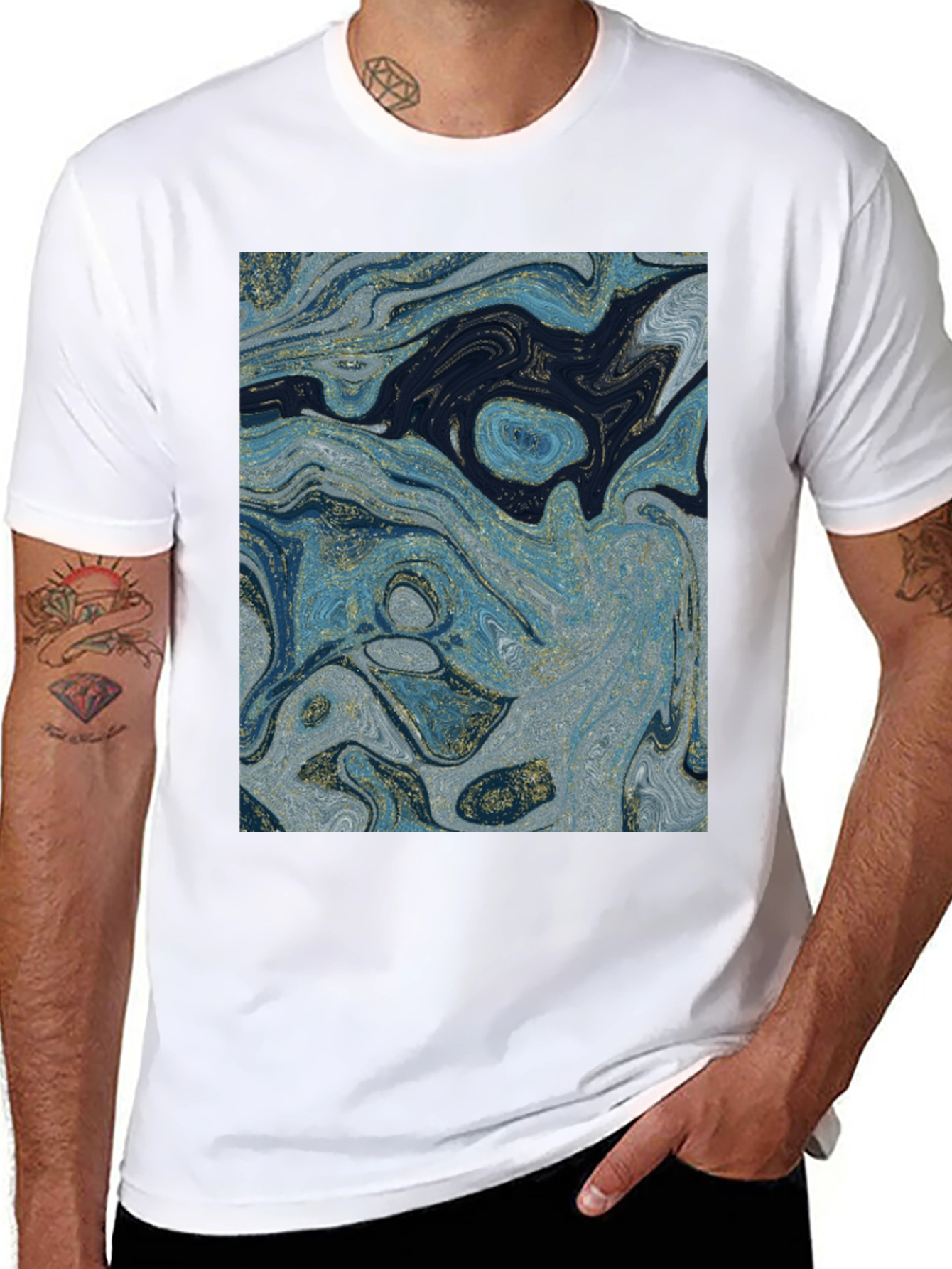 Abstract Art Black T-Shirt - Stylish Graphic Tee