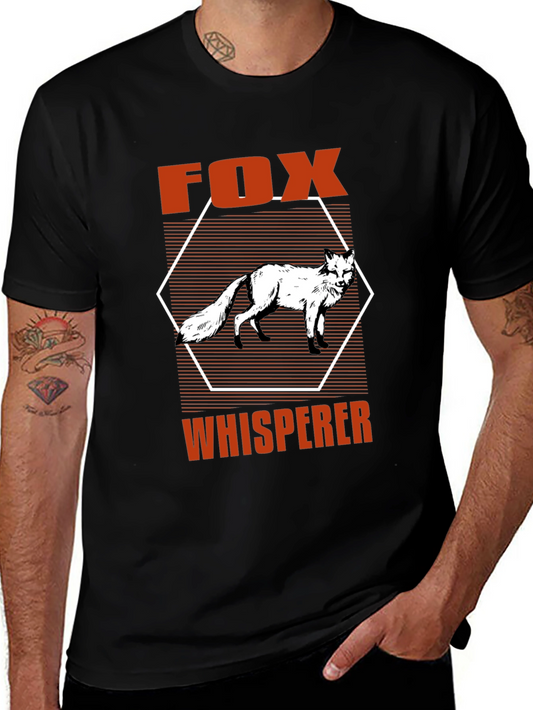Fox Whisperer Graphic T-Shirt -  Mens Black Tee