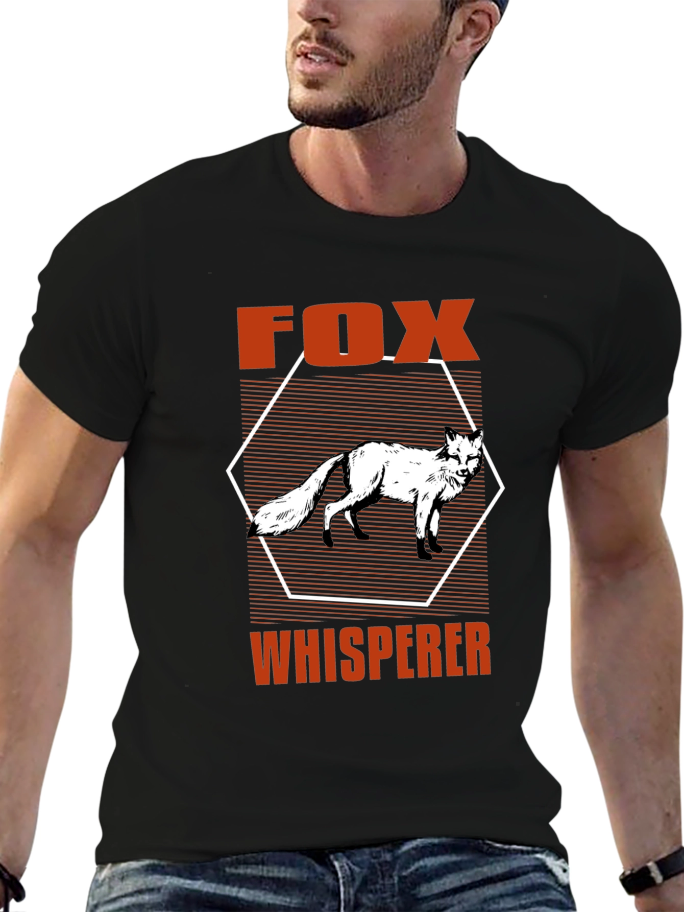Fox Whisperer Graphic T-Shirt -  Mens Black Tee