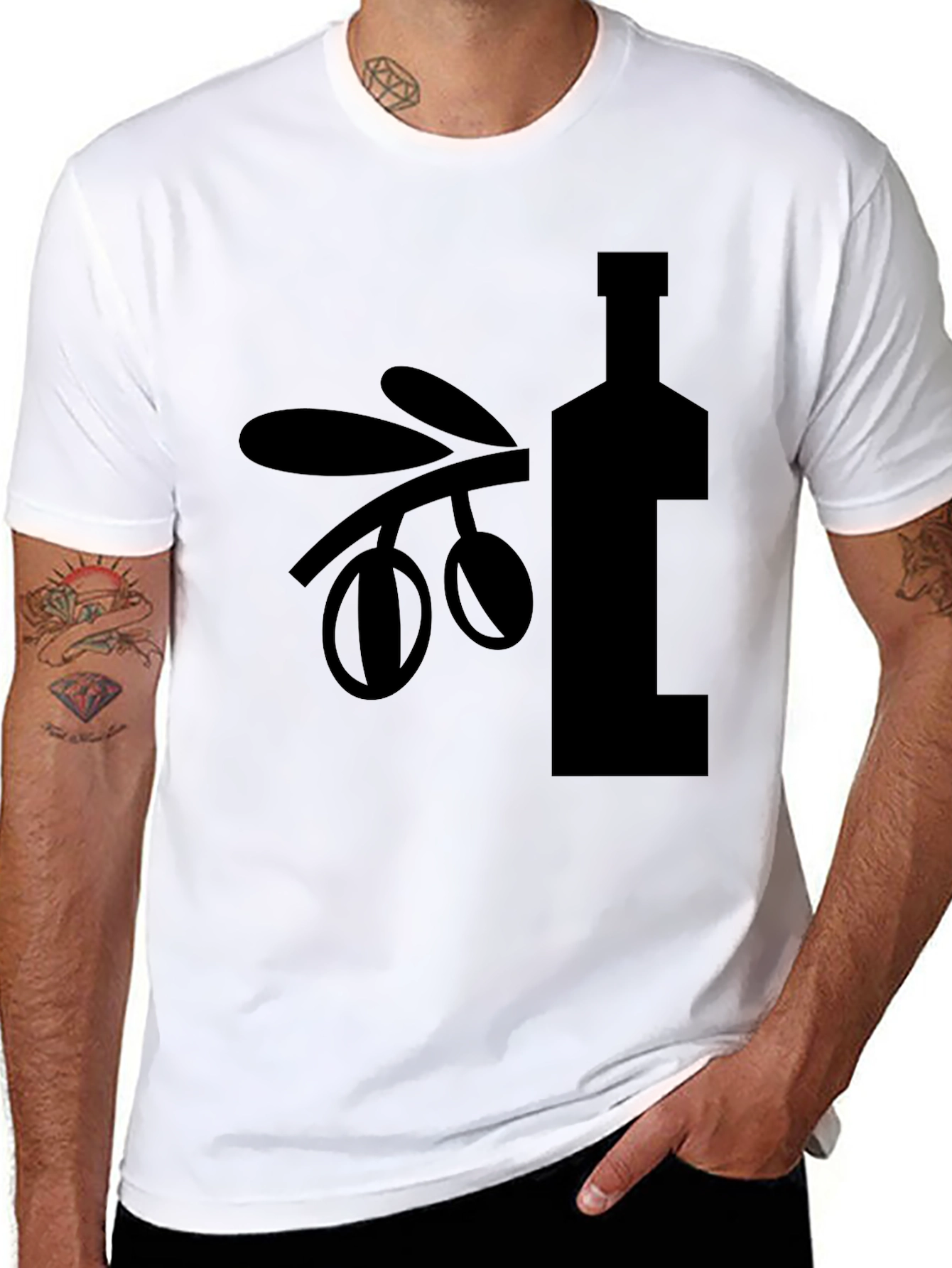 Olive Oil Bottle Graphic Tee
