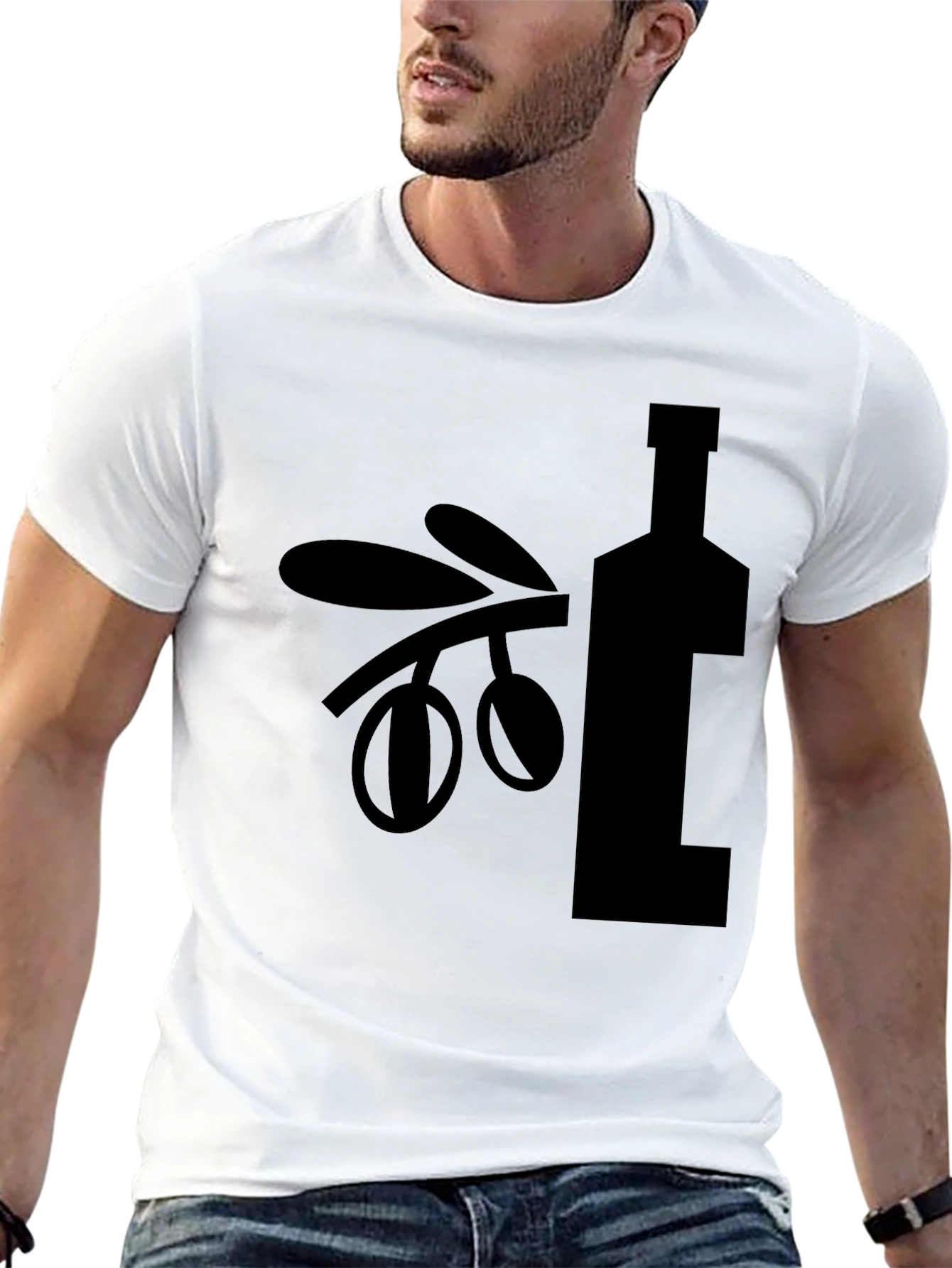 Olive Oil Bottle Graphic Tee