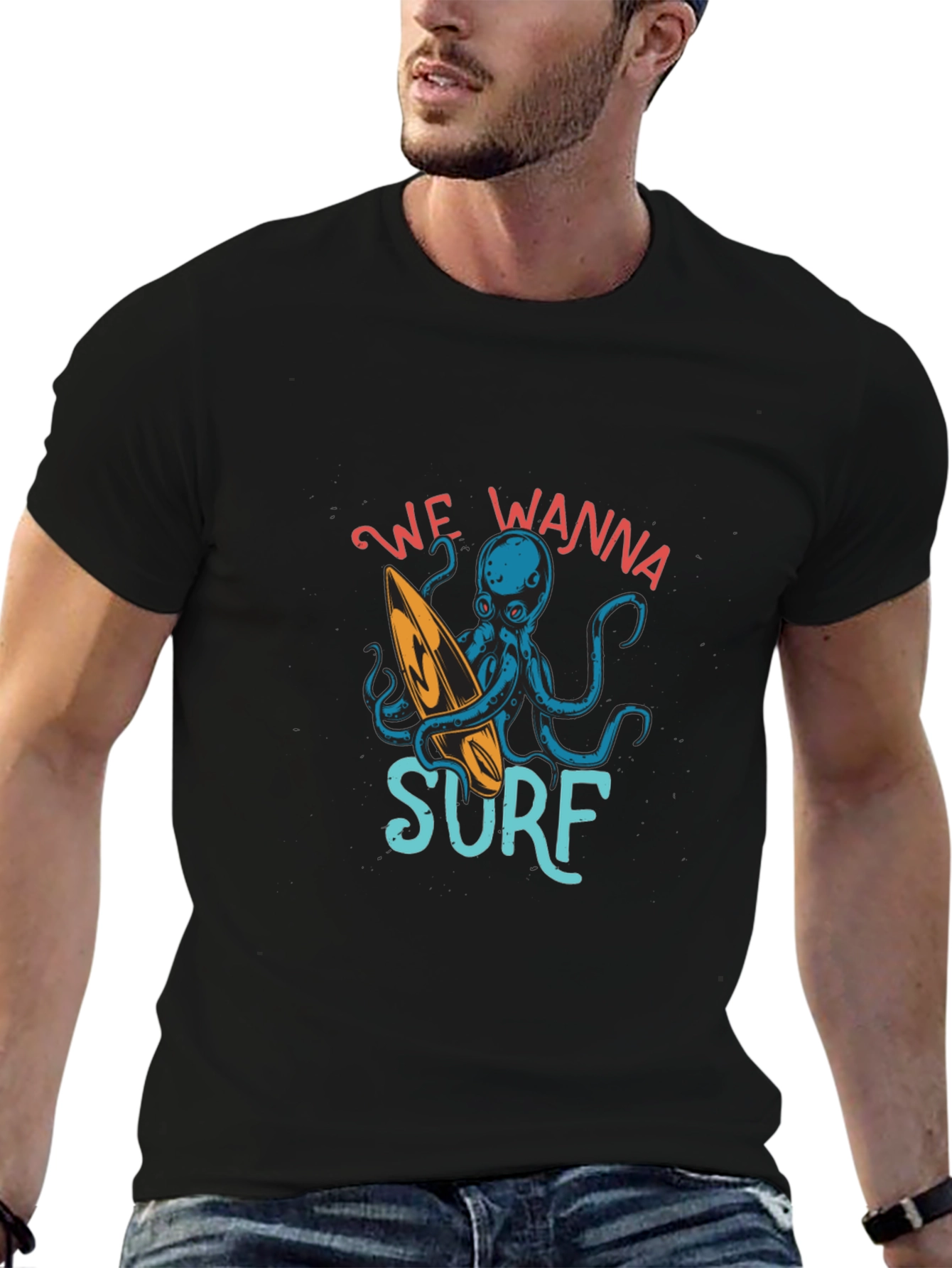 Octopus Surfer Graphic Tee - Wanna Surf