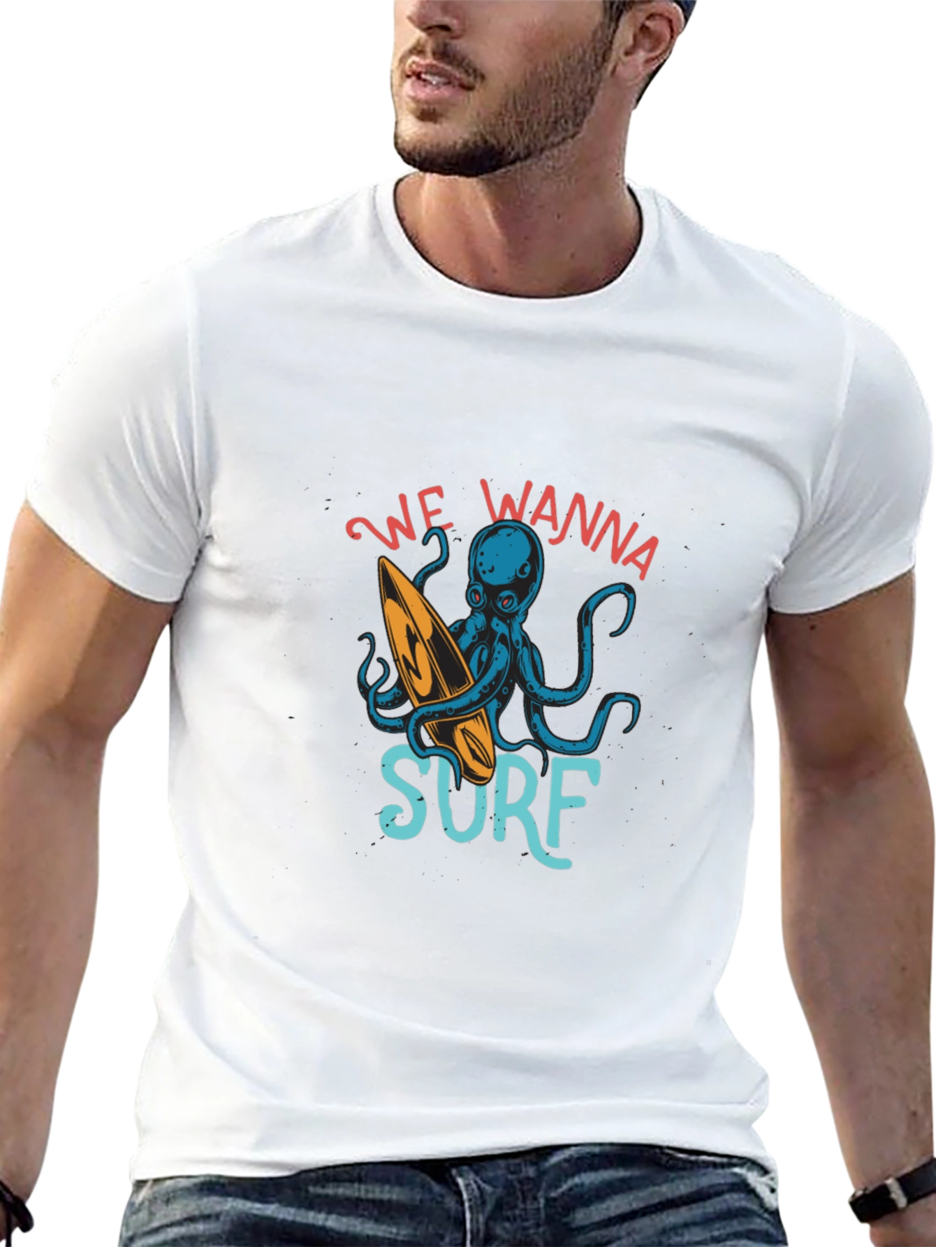 Octopus Surfer Graphic Tee - Wanna Surf