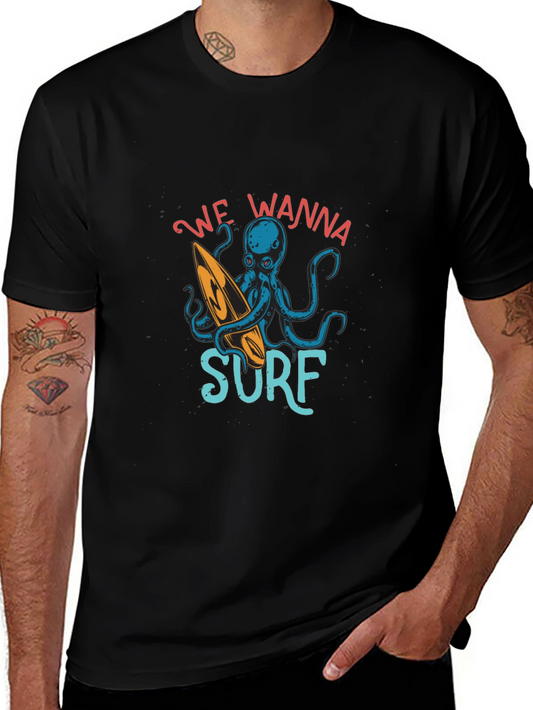 Octopus Surfer Graphic Tee - Wanna Surf