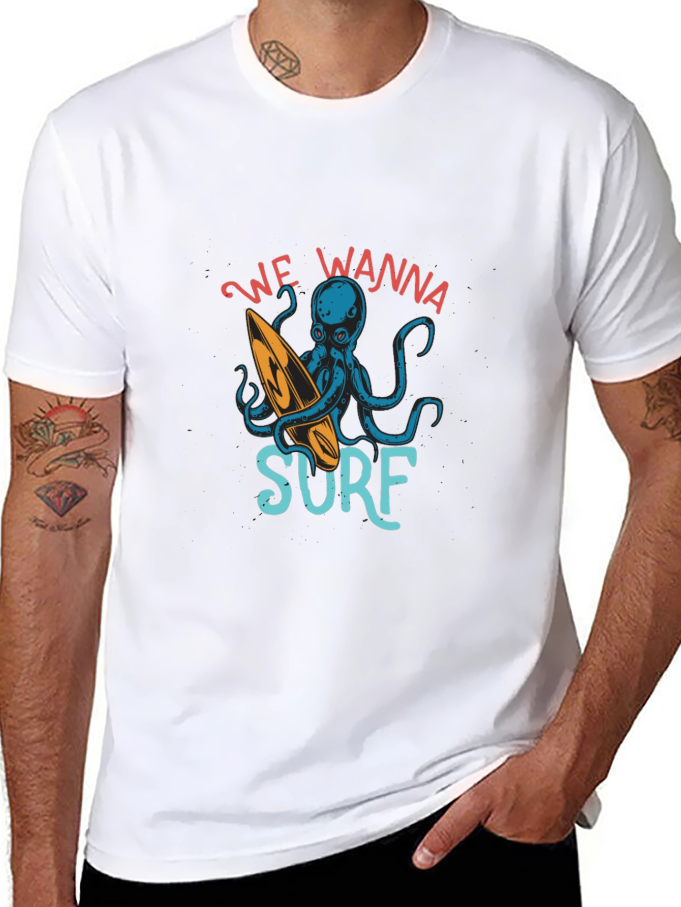Octopus Surfer Graphic Tee - Wanna Surf
