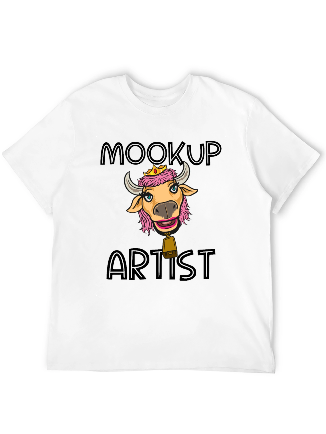 Moocup Artist Graphic T-Shirt Funny Cow Tee