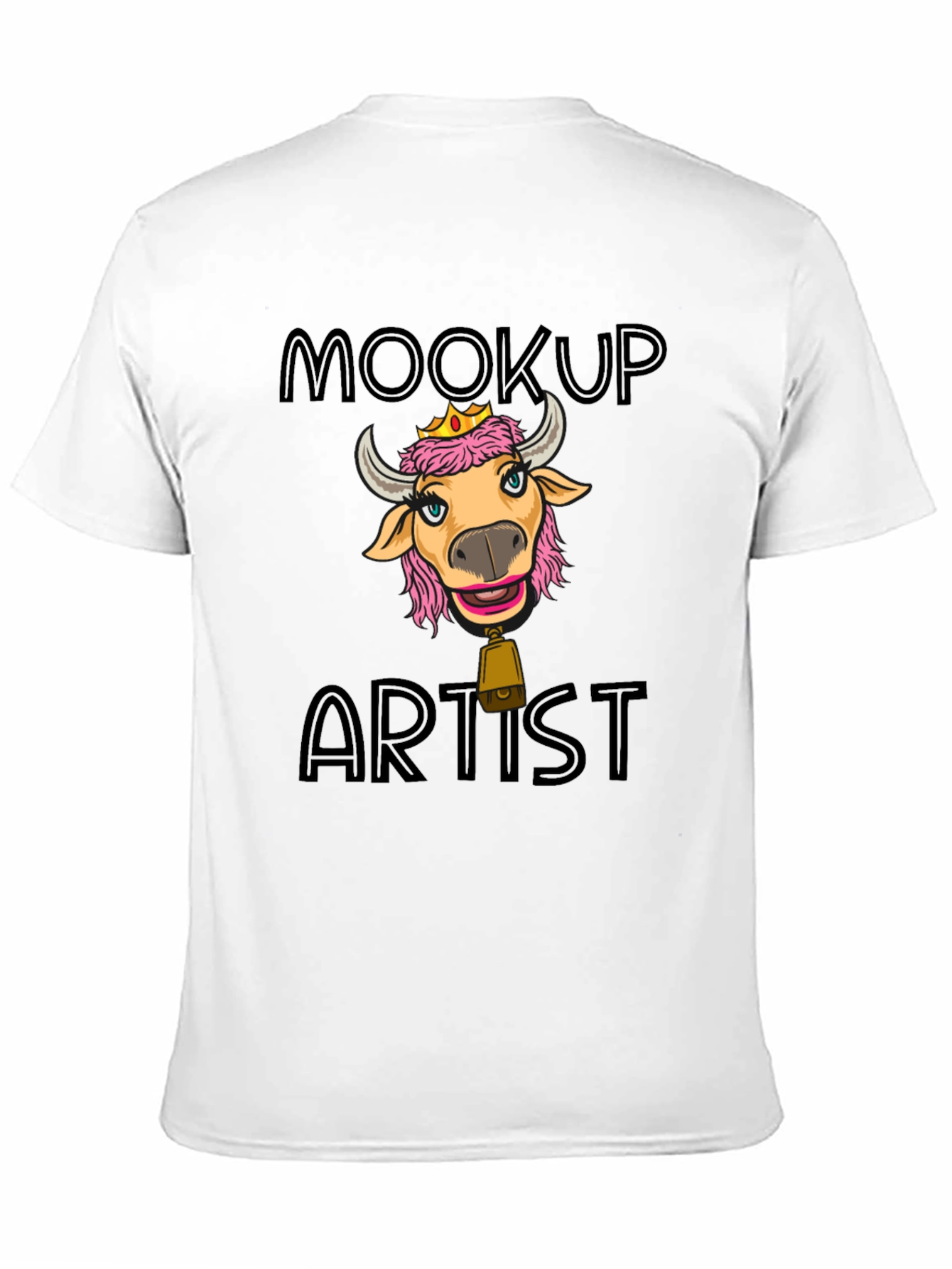 Moocup Artist Graphic T-Shirt Funny Cow Tee