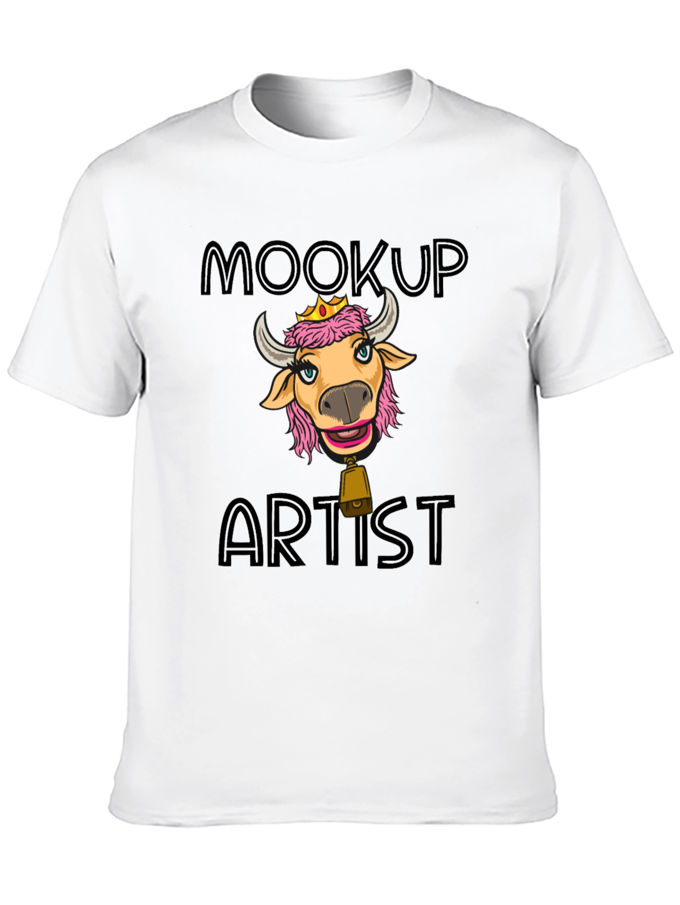 Moocup Artist Graphic T-Shirt Funny Cow Tee