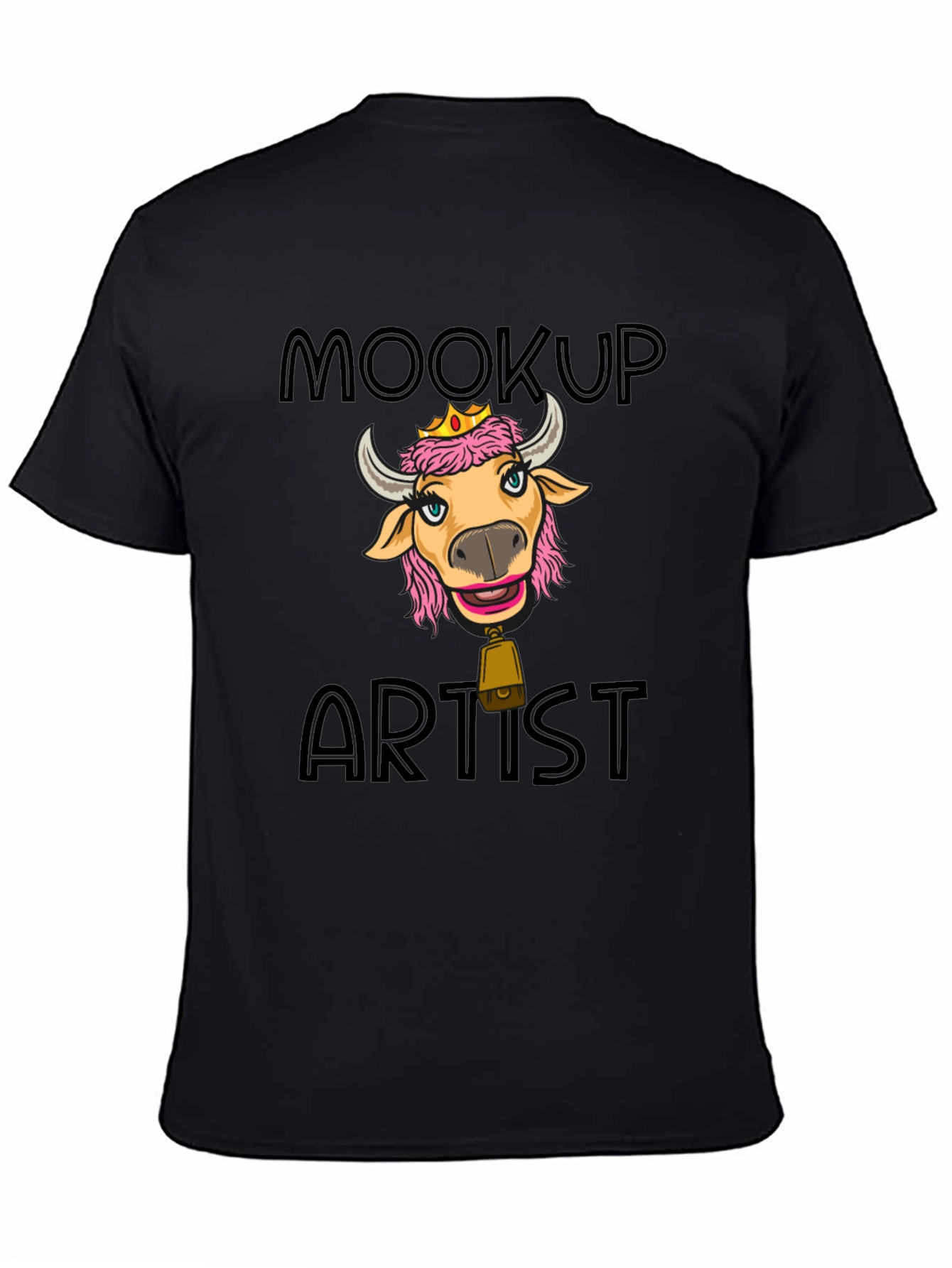 Moocup Artist Graphic T-Shirt Funny Cow Tee