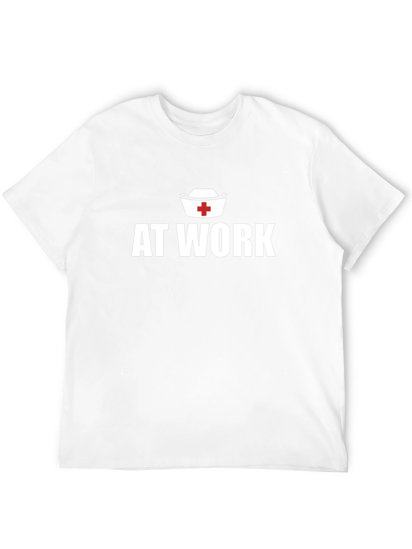 At Work Nurse T-Shirt - Black Crew Neck