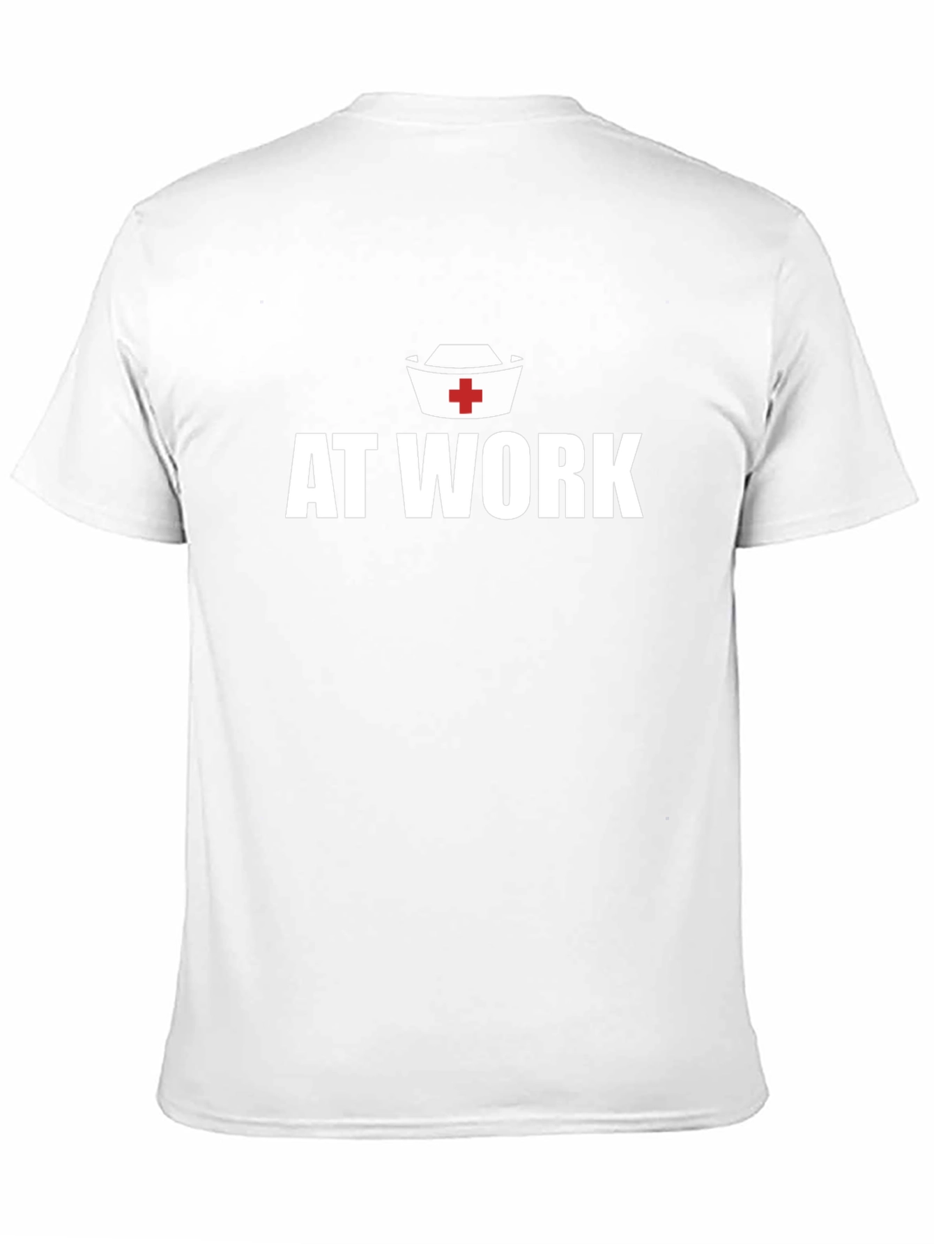 At Work Nurse T-Shirt - Black Crew Neck