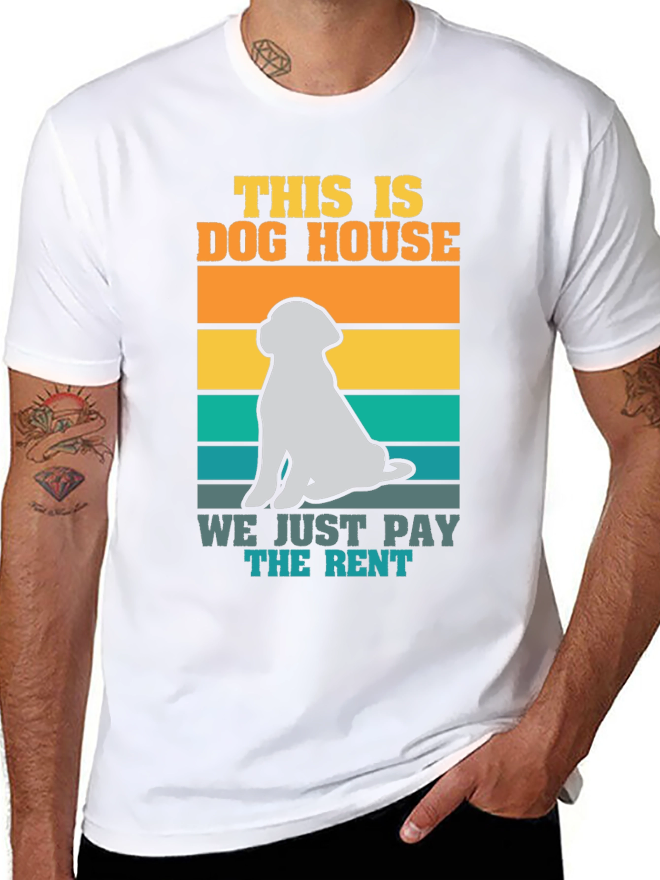 Dog House We Just Pay the Rent T-Shirt