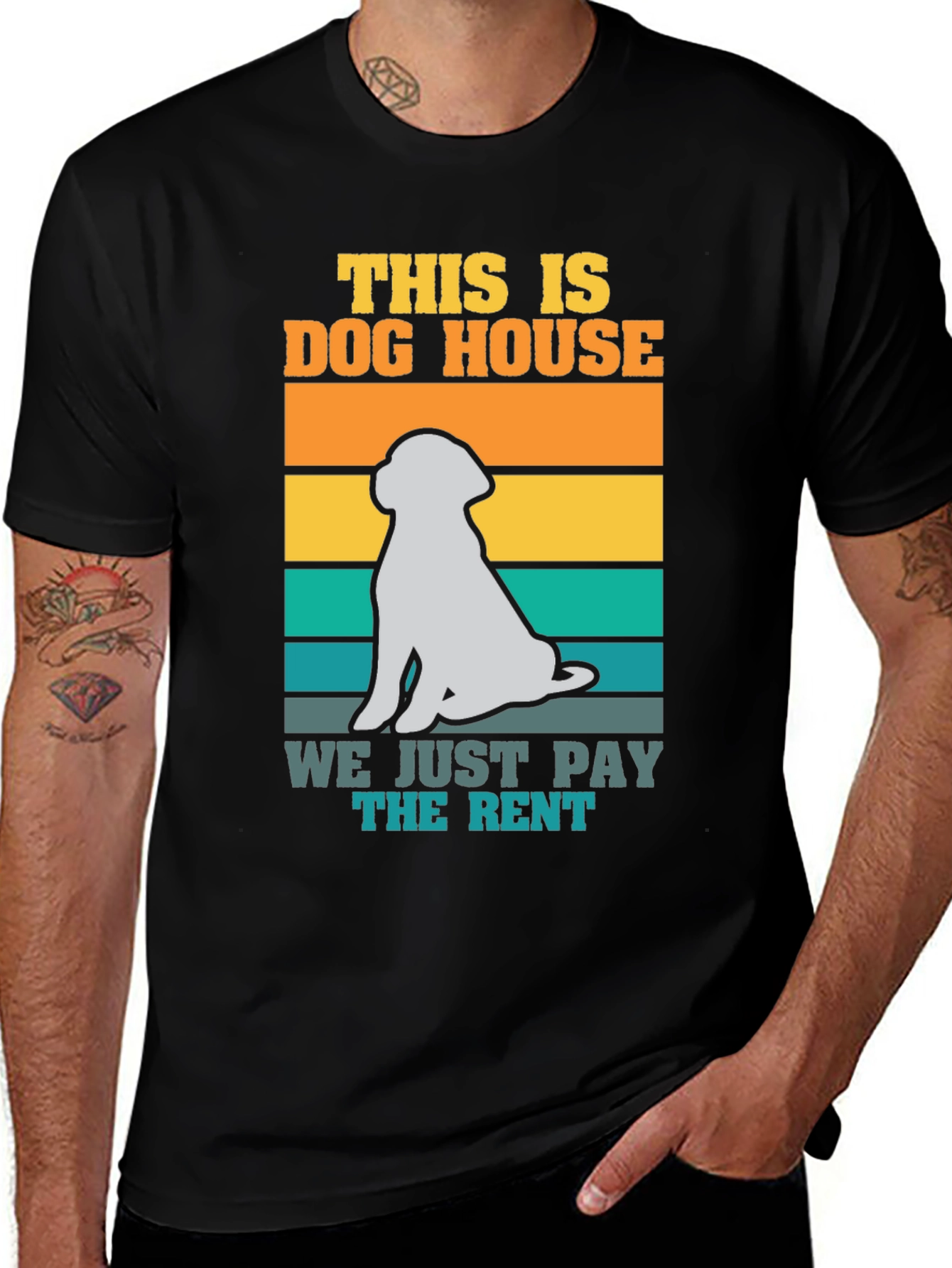 Dog House We Just Pay the Rent T-Shirt