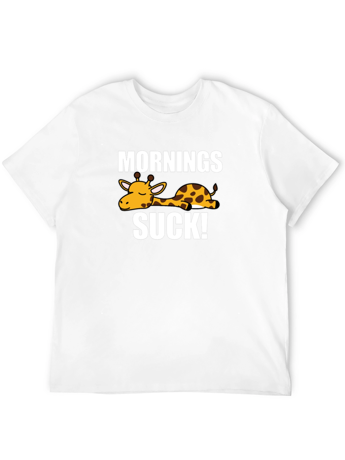 Mornings Suck Giraffe Graphic T-Shirt